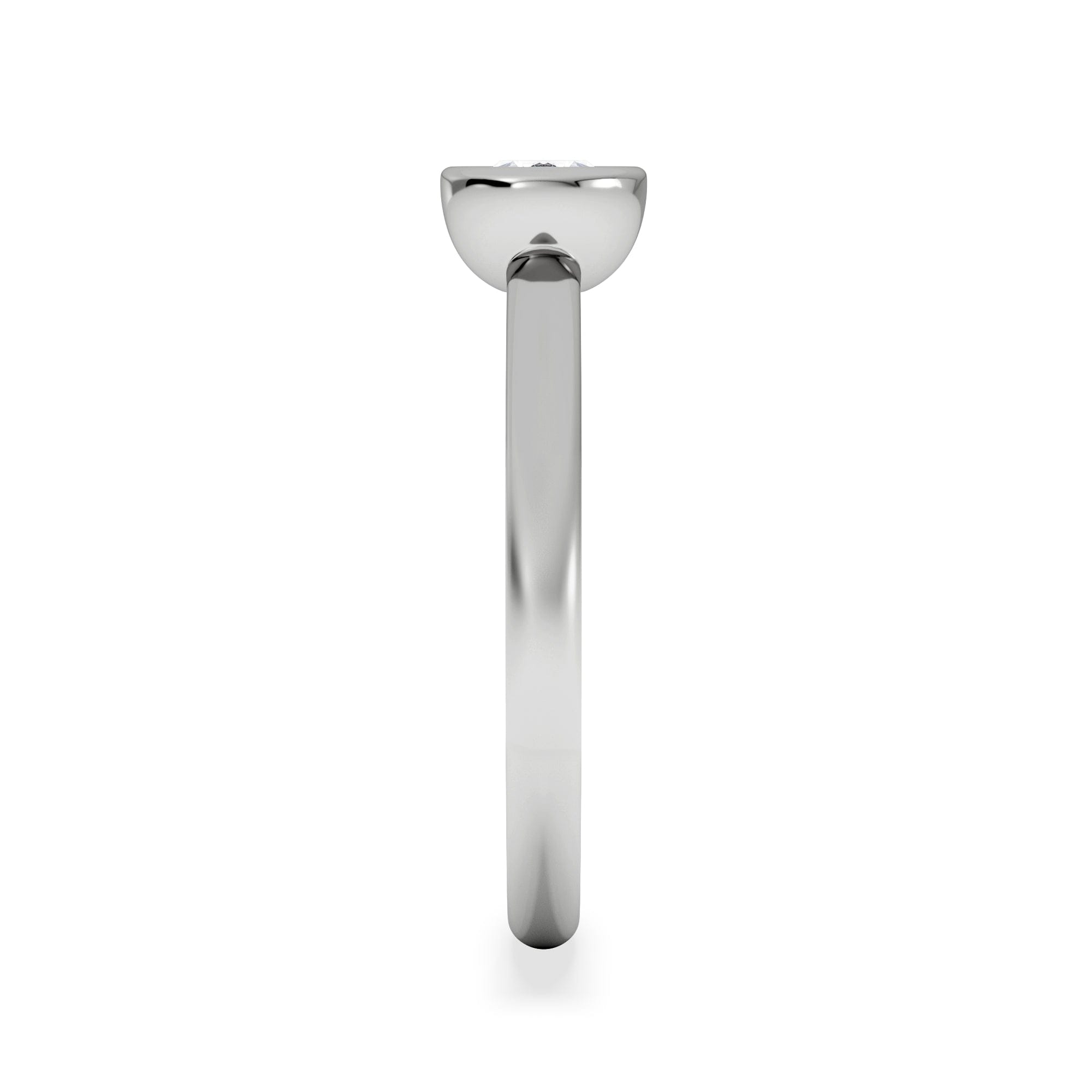 Solitaire Horizon Oval Cut Lab Diamond Solitaire Ring 0.50ct H/SI in 9K White Gold