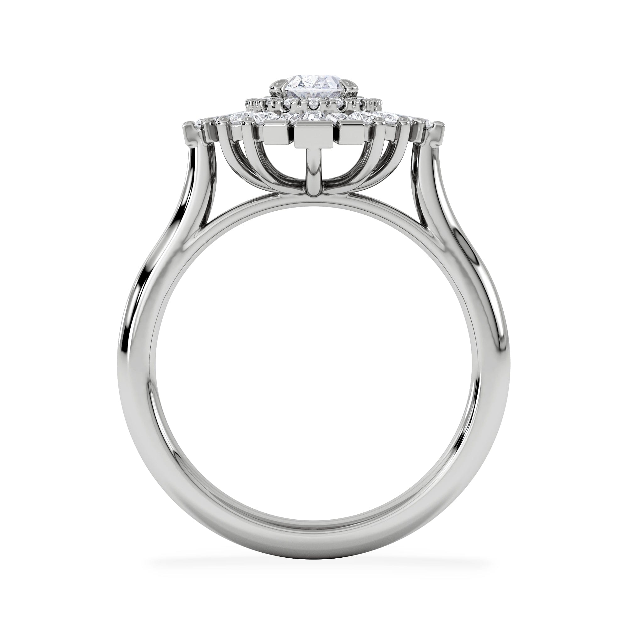 Diamond The Radiance Lab Diamond Ring 1.08ct H/SI Set in 9K White Gold