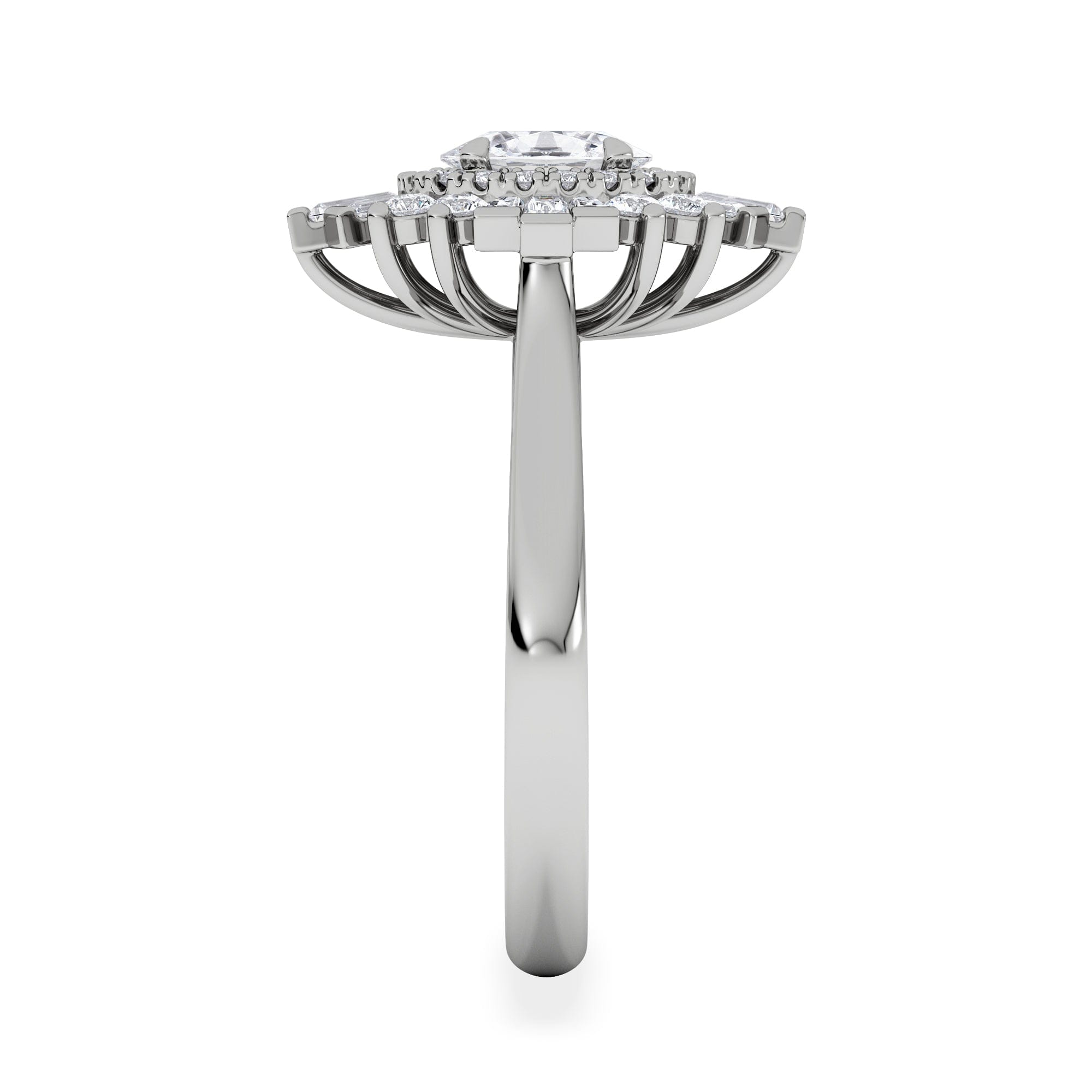 Diamond The Radiance Lab Diamond Ring 1.08ct H/SI Set in 9K White Gold