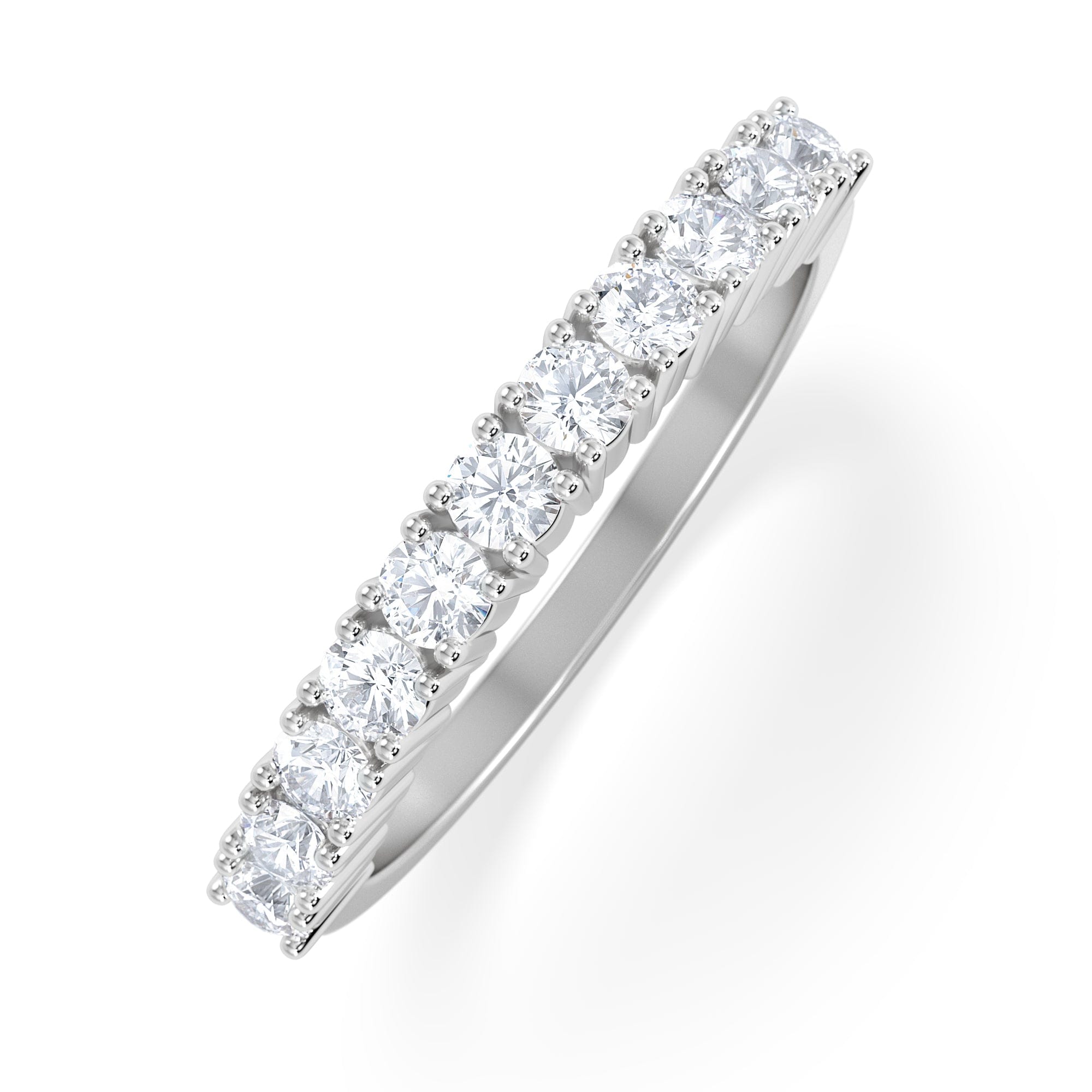 Diamond Twilight Lab Diamond 0.50ct H/SI Half Eternity Ring 9K White Gold