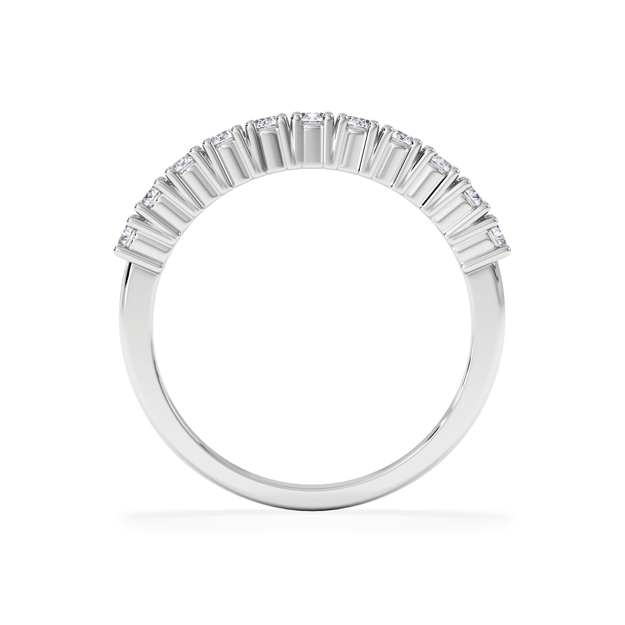 Diamond Twilight Lab Diamond 0.50ct H/SI Half Eternity Ring 9K White Gold