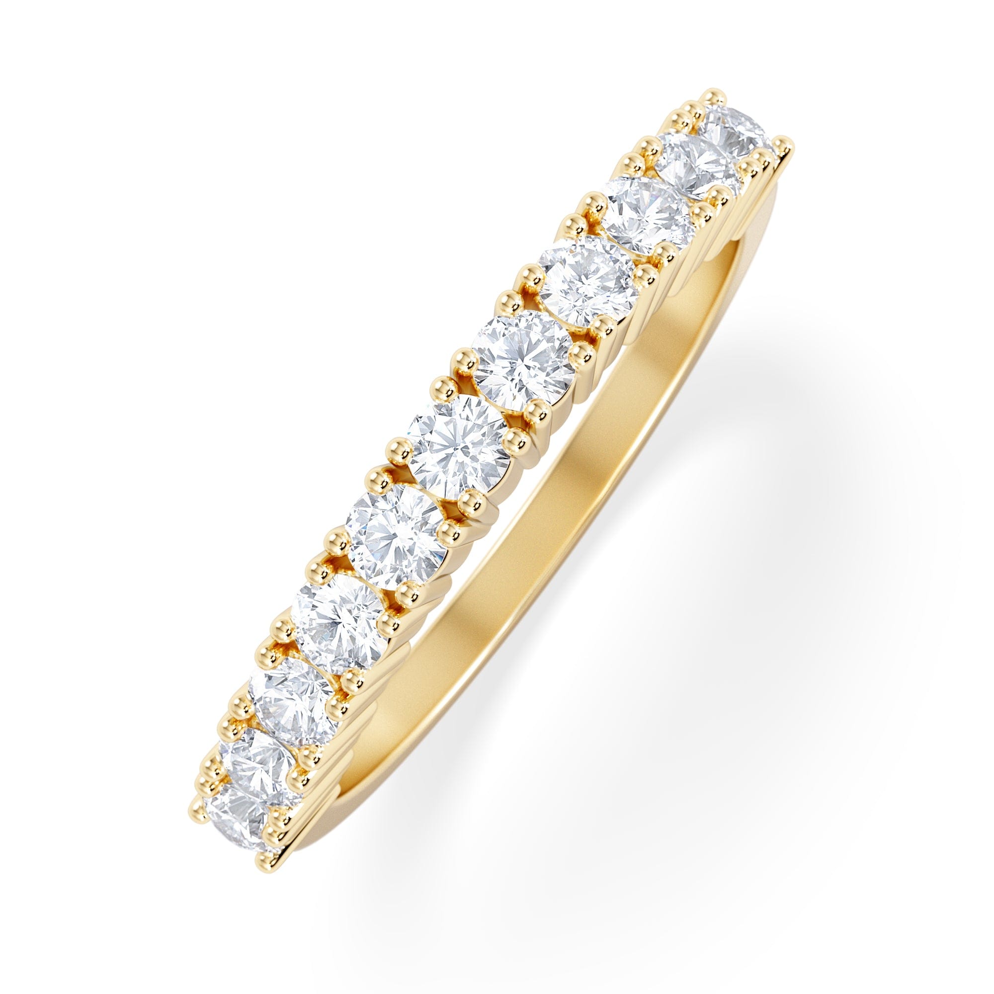 Diamond Twilight Lab Diamond 0.50ct H/SI Half Eternity Ring in 9K Gold