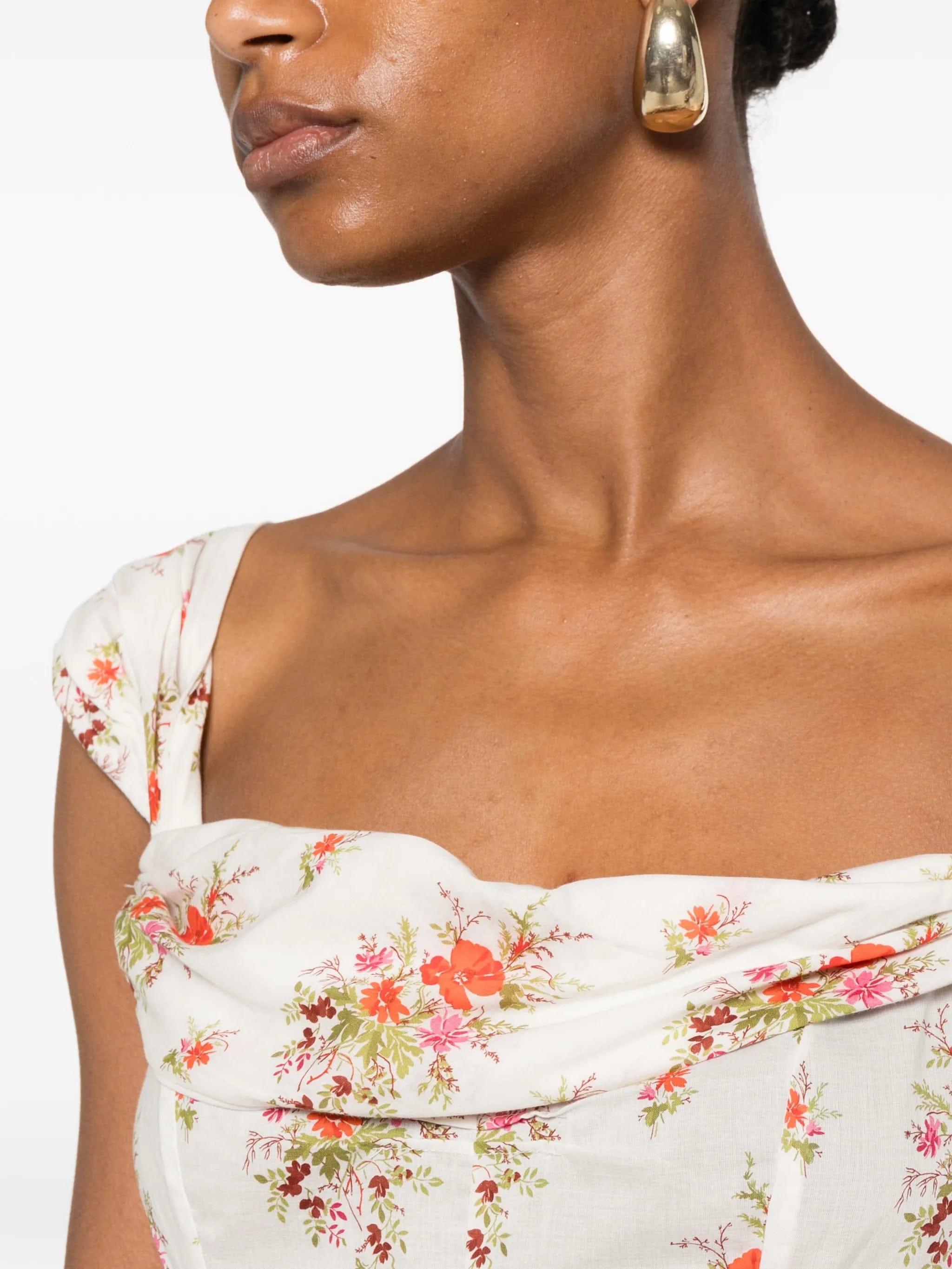 DÔEN Clea floral - print midi dress