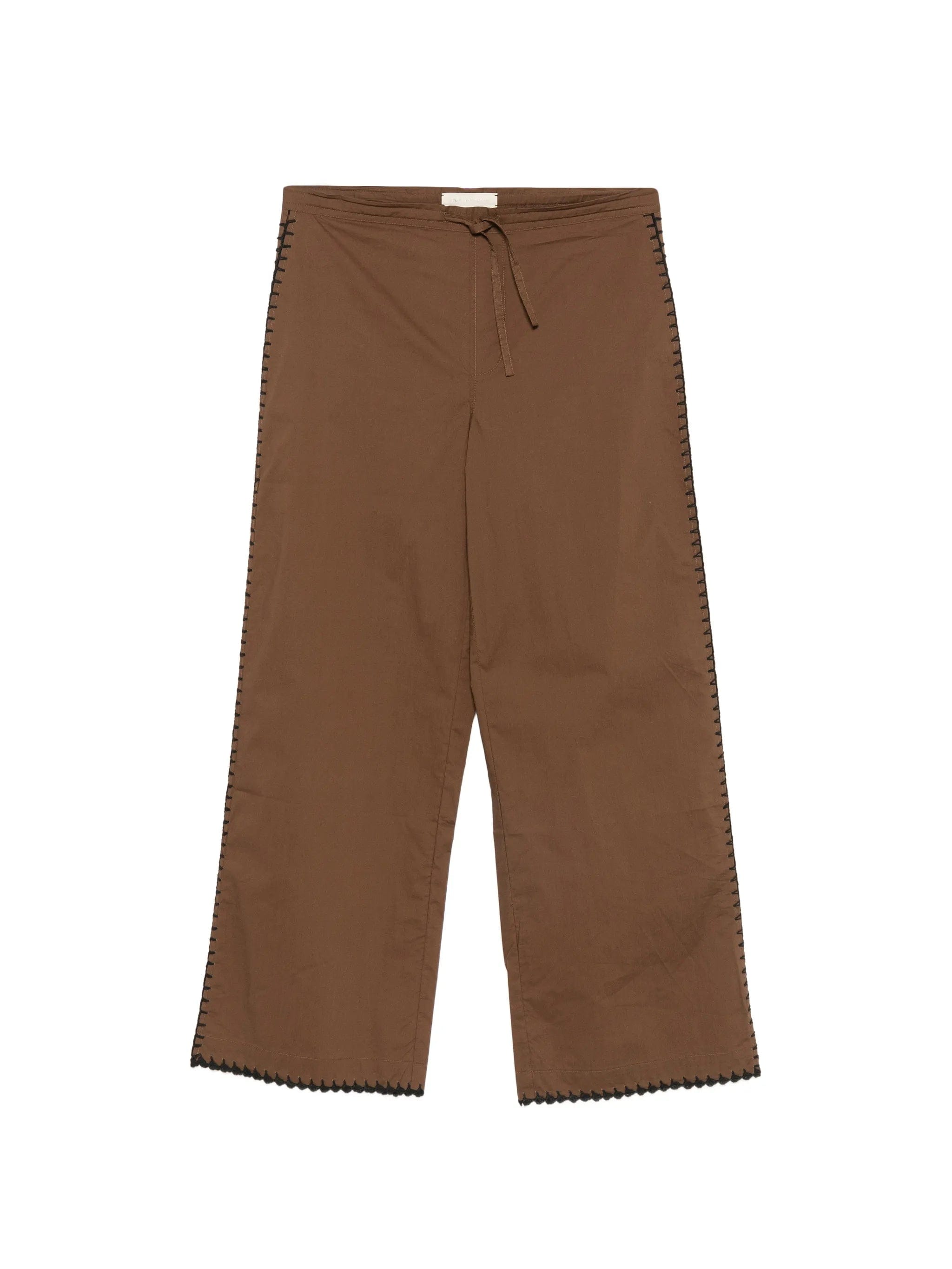 TERRY Puesto whipstitch - trim palazzo pants