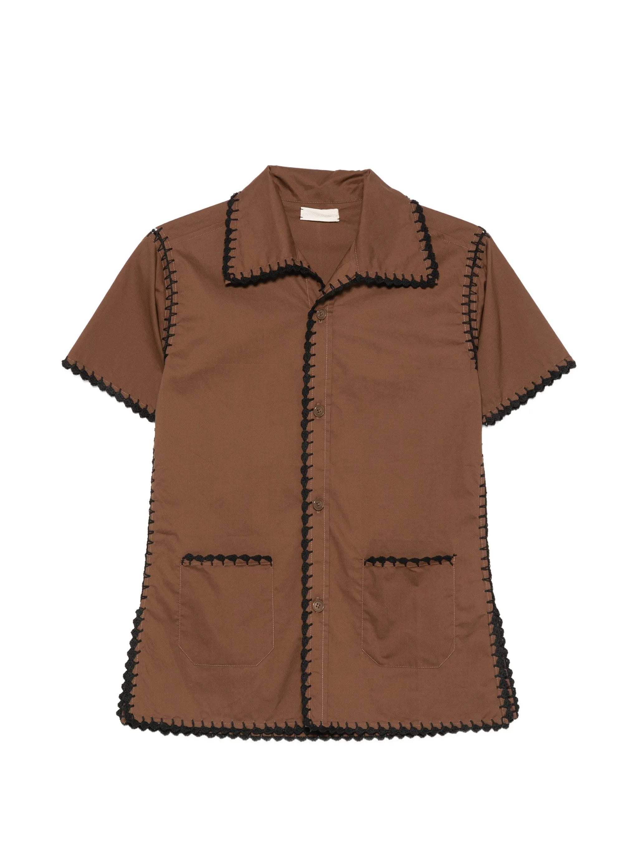 TERRY Puesto crochet - trim shirt