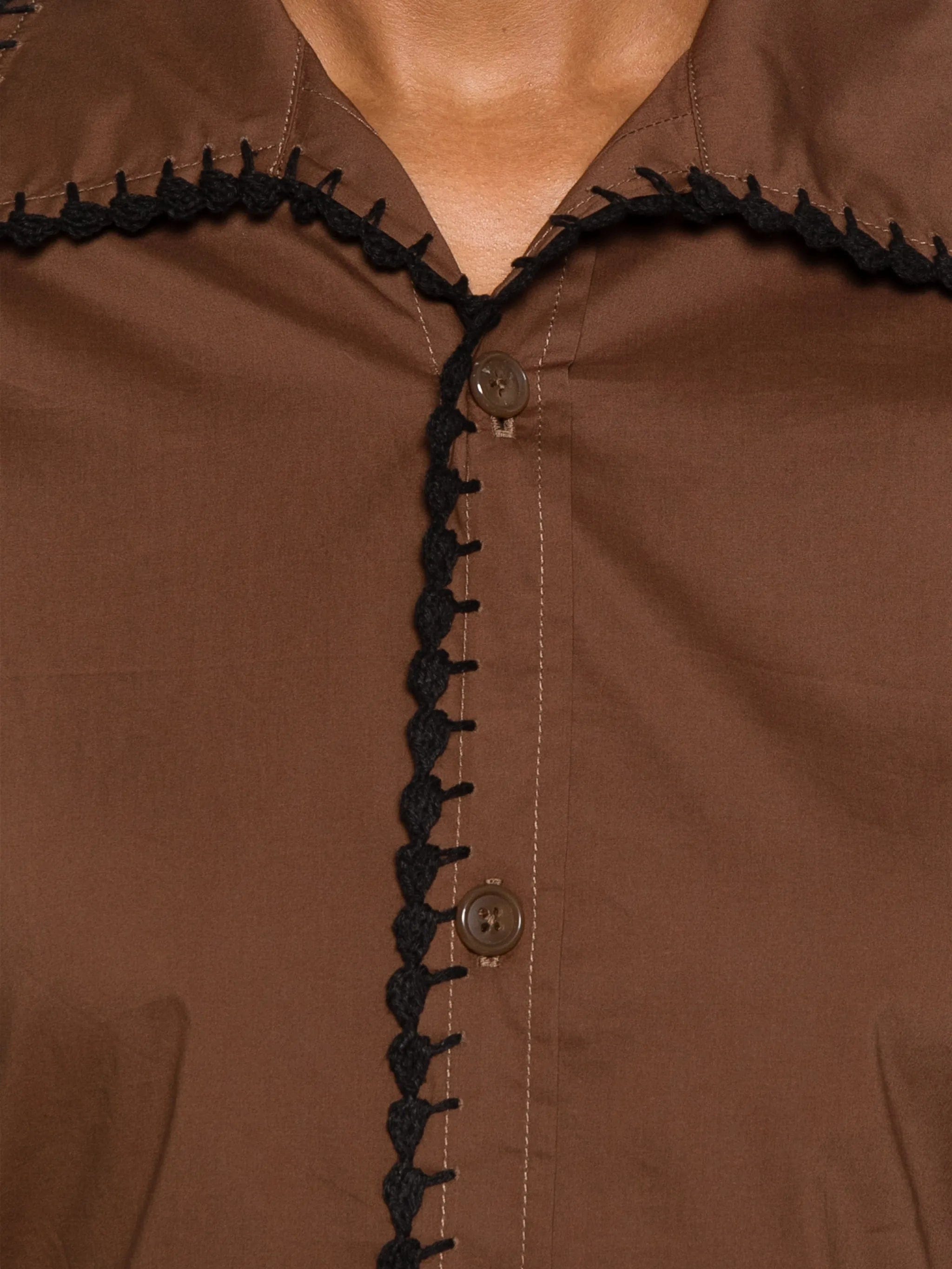 TERRY Puesto crochet - trim shirt