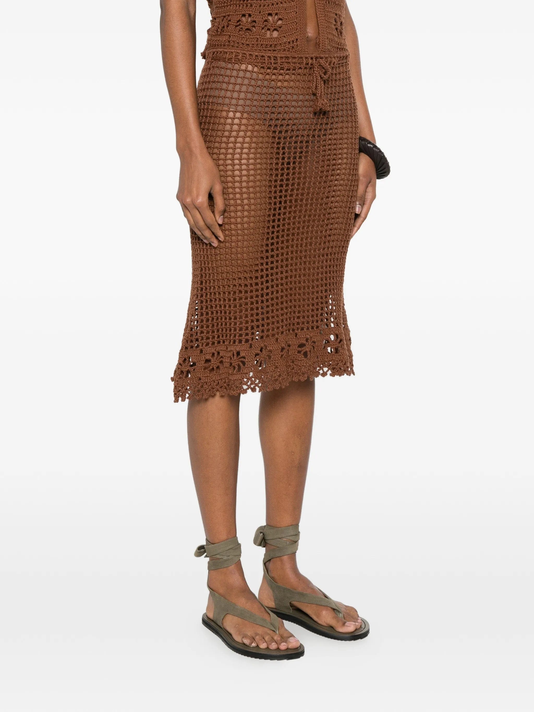 TERRY Puesto Sara crochet - knit skirt
