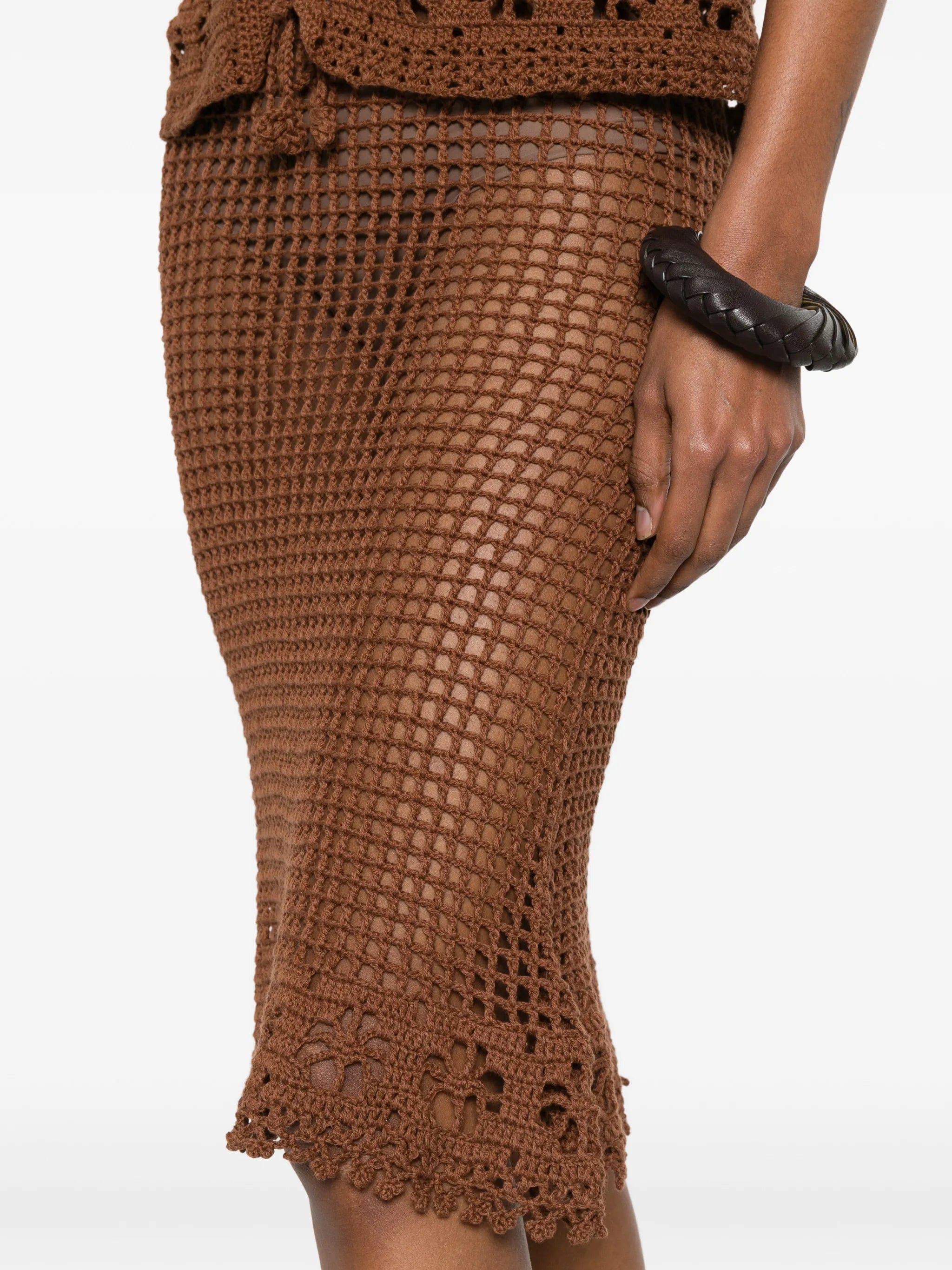 TERRY Puesto Sara crochet - knit skirt