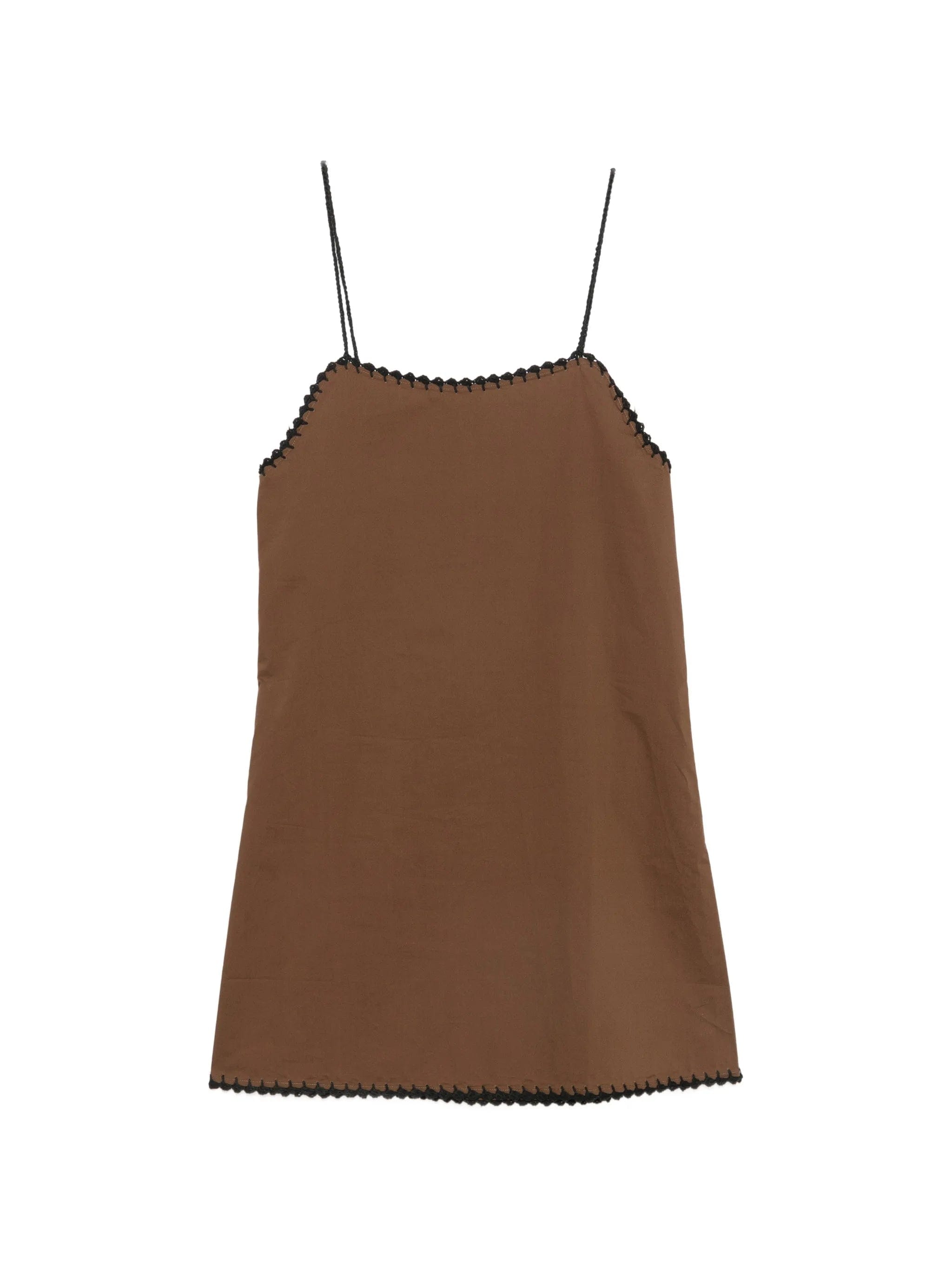TERRY Puesto crochet - trim mini dress