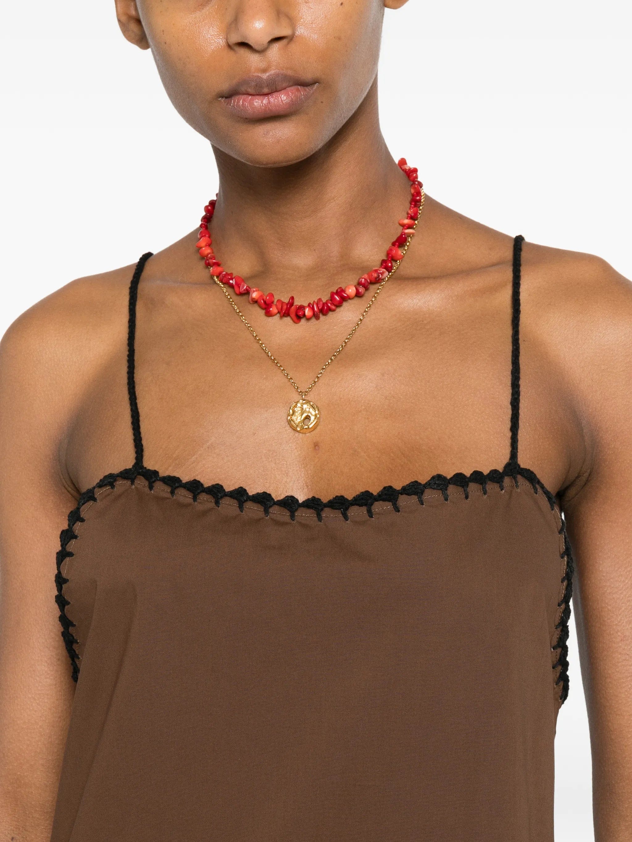 TERRY Puesto crochet - trim mini dress
