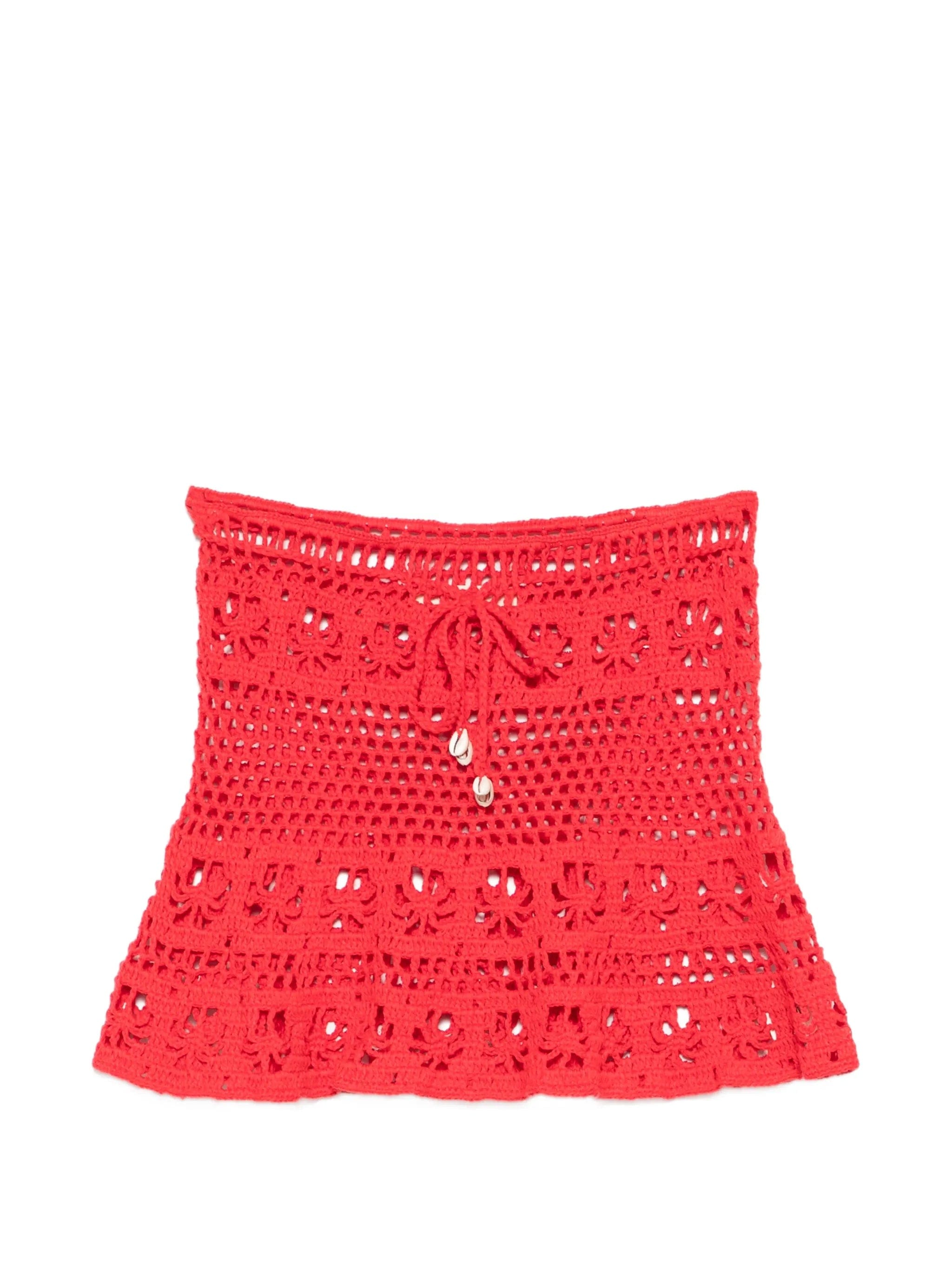 TERRY Puesto crochet - knit skirt