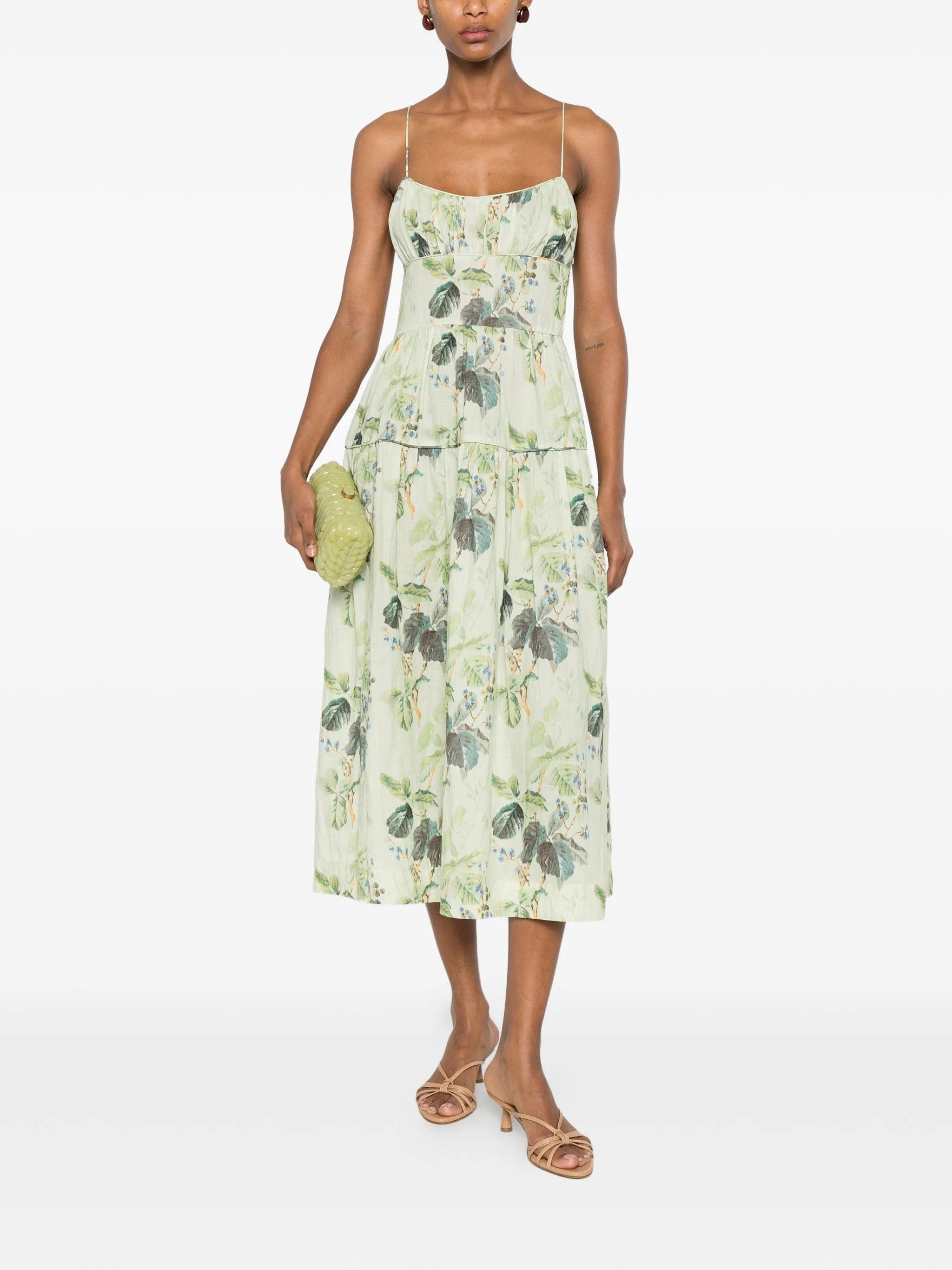 DÔEN Benoit floral - print midi dress