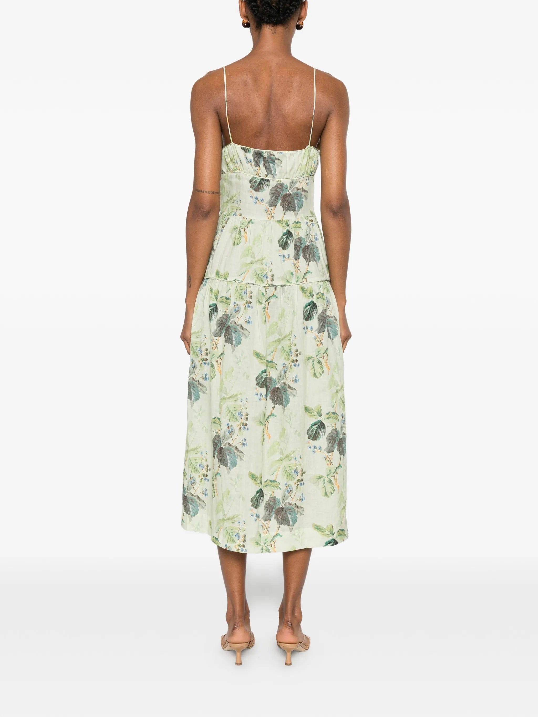 DÔEN Benoit floral - print midi dress