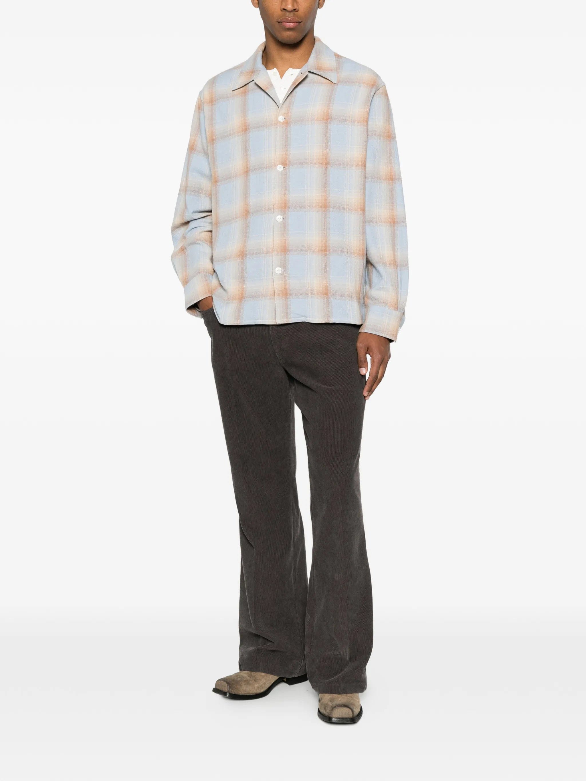 Second/layer Logan ombre checked shirt