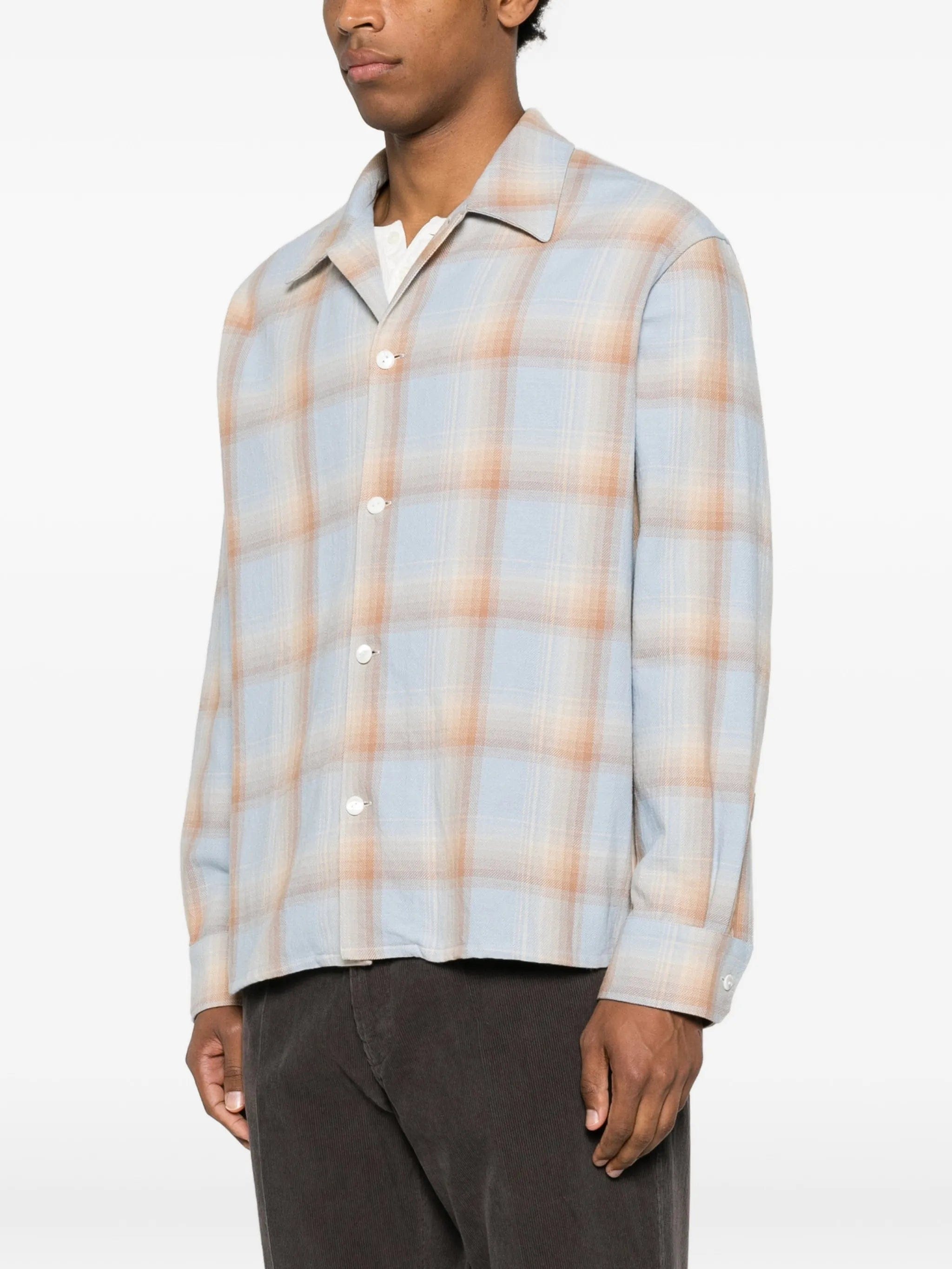 Second/layer Logan ombre checked shirt