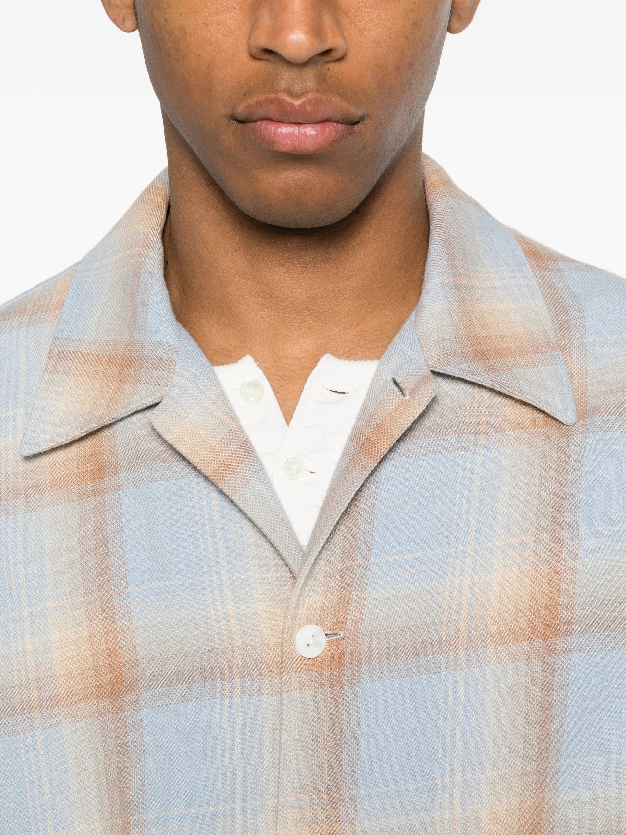 Second/layer Logan ombre checked shirt