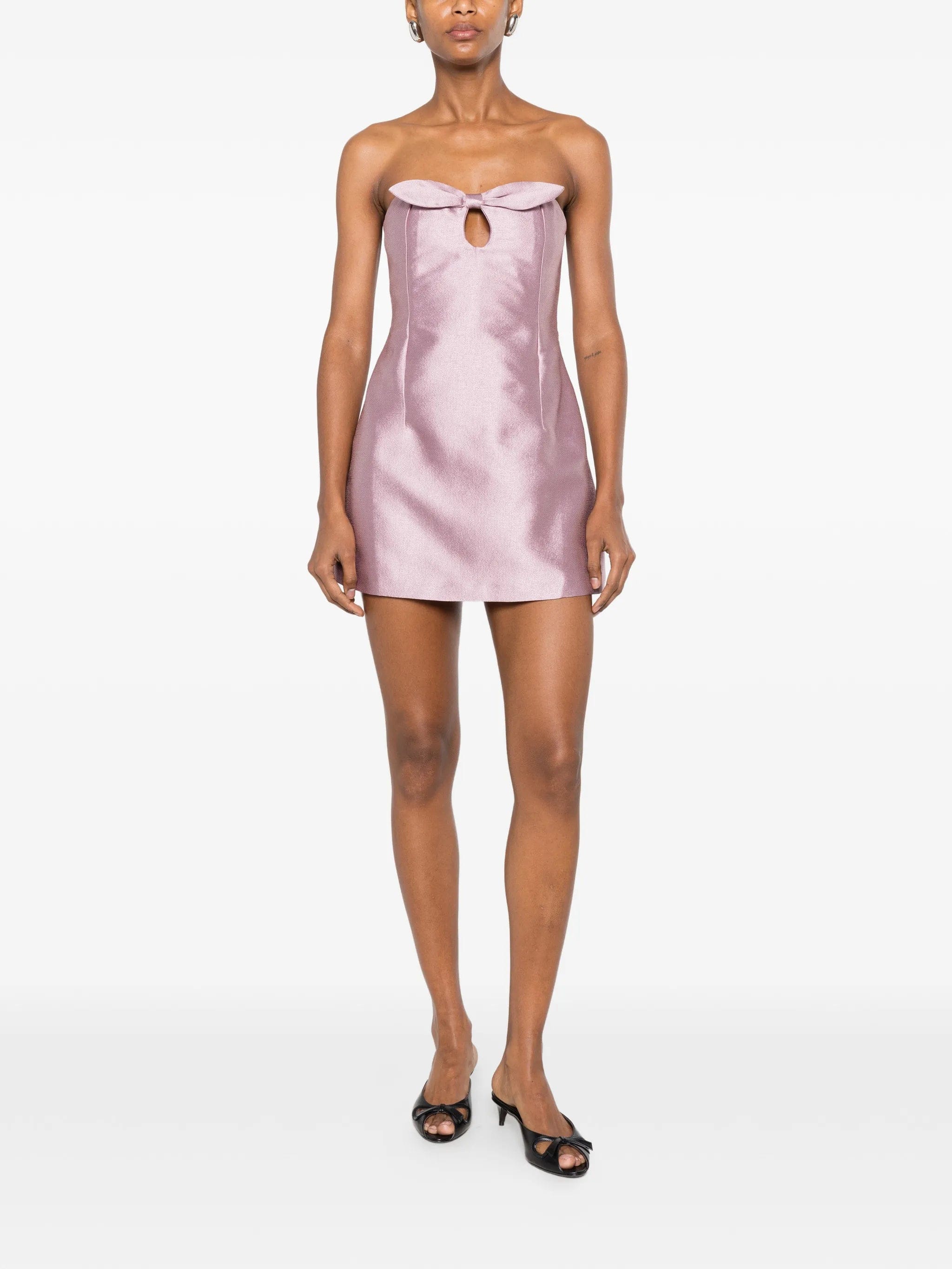 Bernadette Charlotte bow - detail mini dress