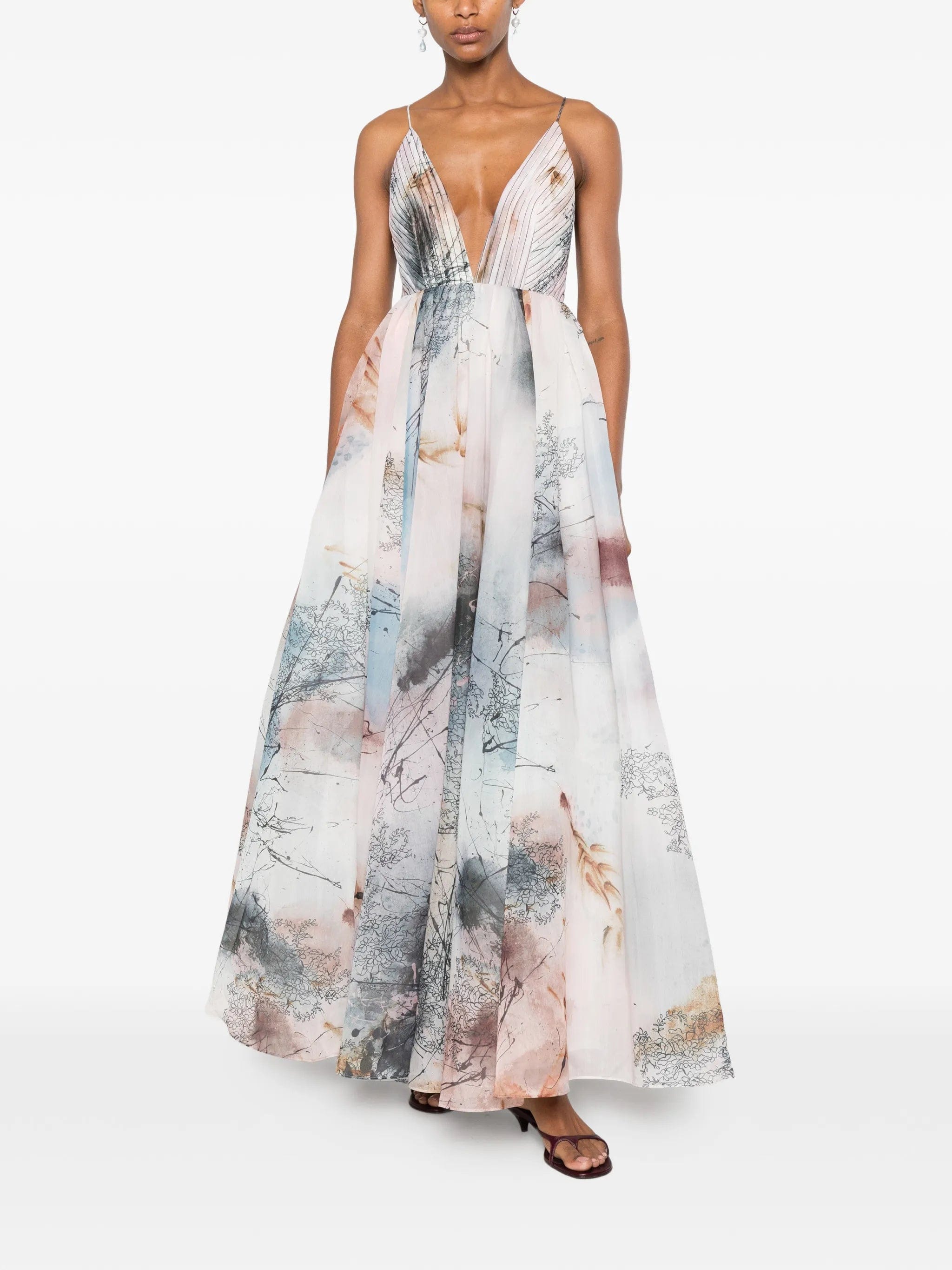 Aje Avery Avery abstract - print gown