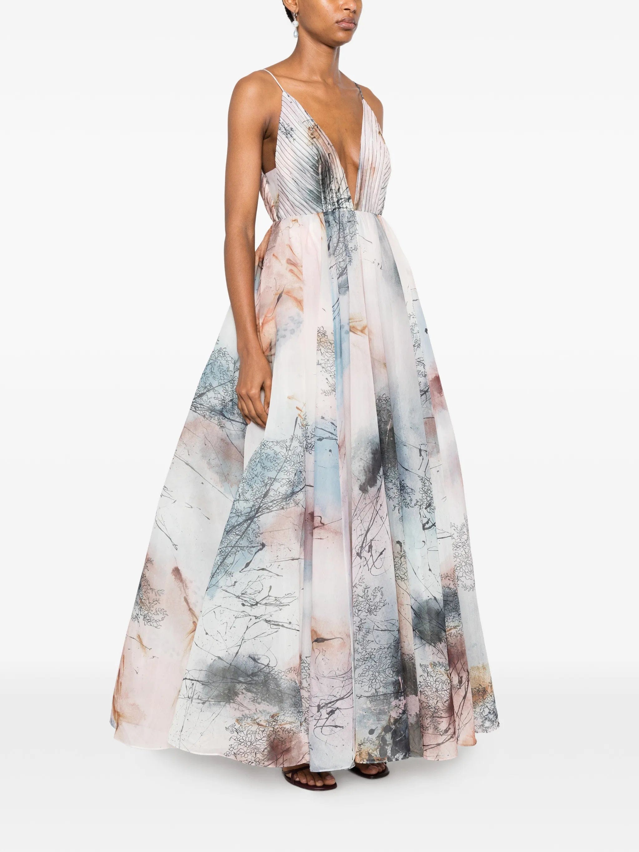 Aje Avery Avery abstract - print gown