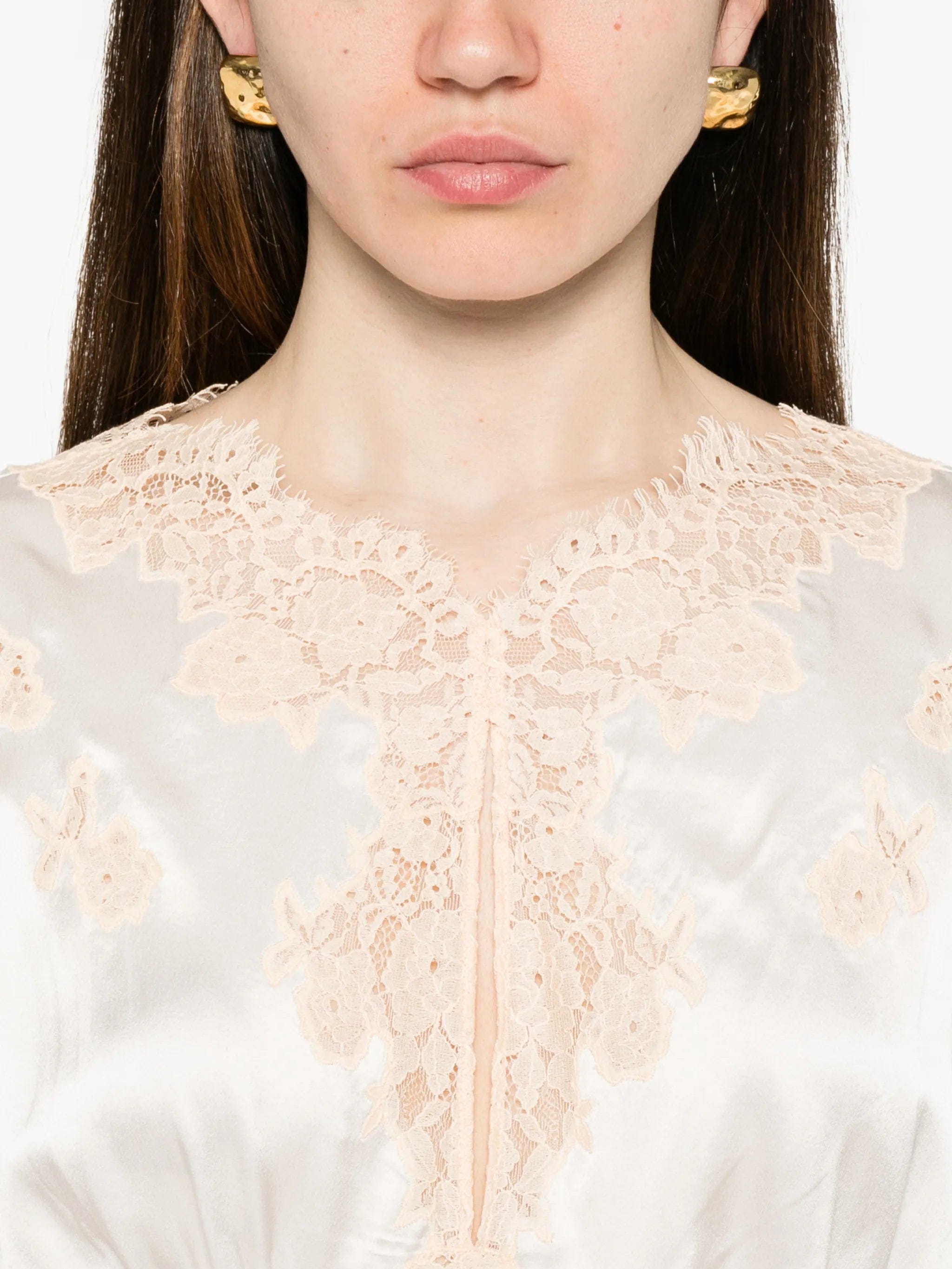 DÔEN Junia lace - trim mini dress