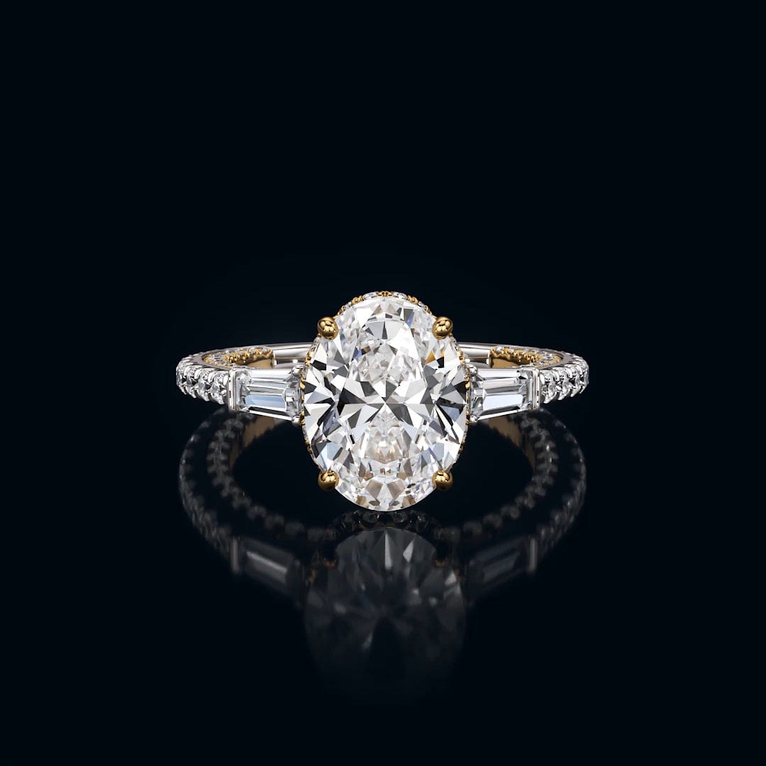 RING The Chrysler Baguette Three Stone Ring - Home Preview