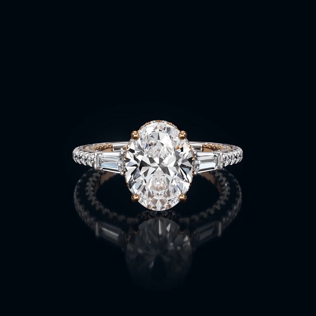 RING The Chrysler Baguette Three Stone Ring - Home Preview