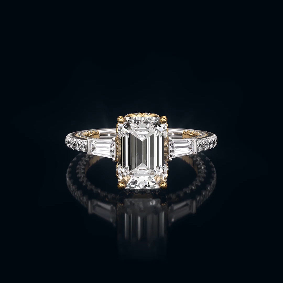 RING The Chrysler Baguette Three Stone Ring - Home Preview