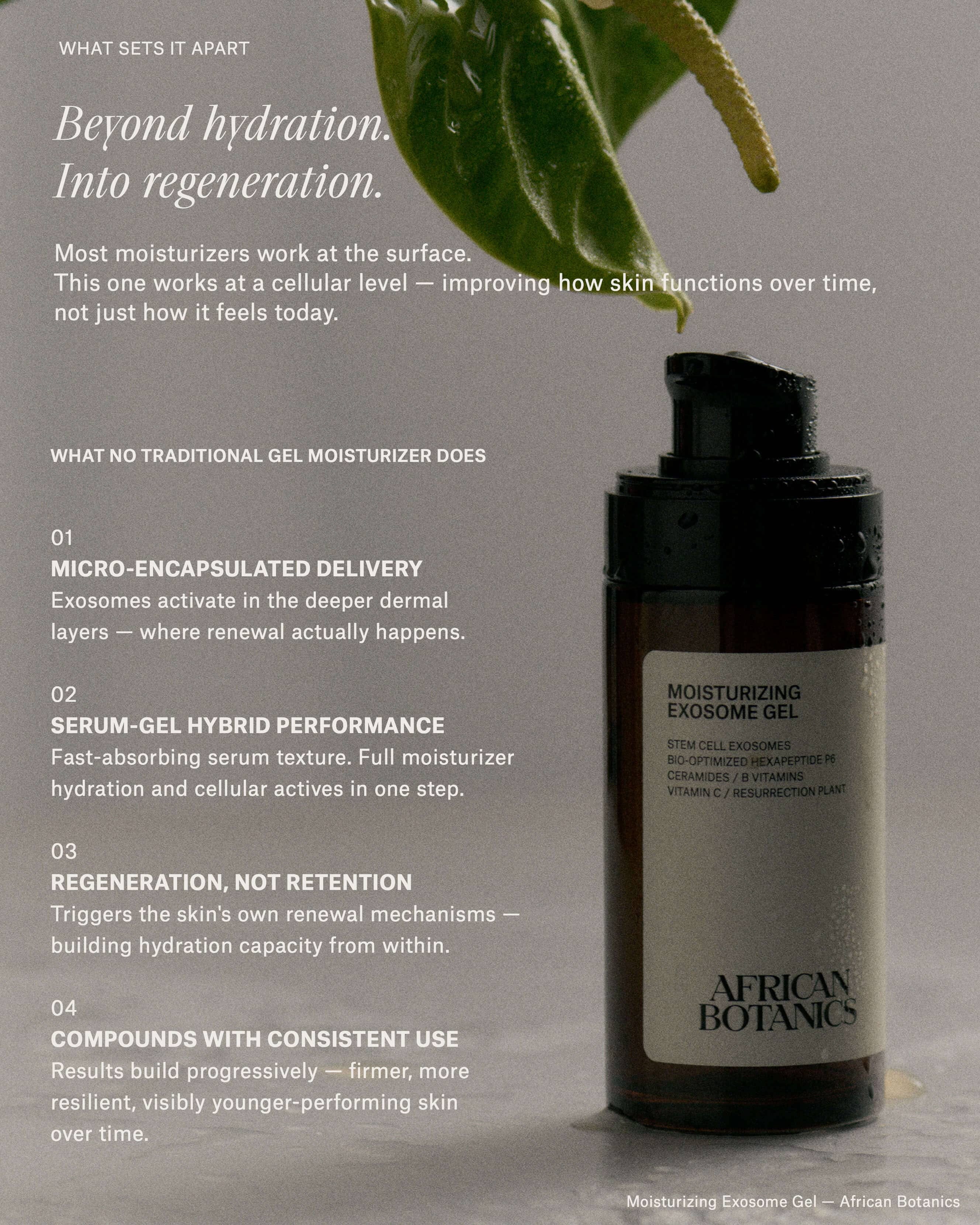 African Botanics Moisturizing Exosome Advanced Regenerative Gel Moisturizer