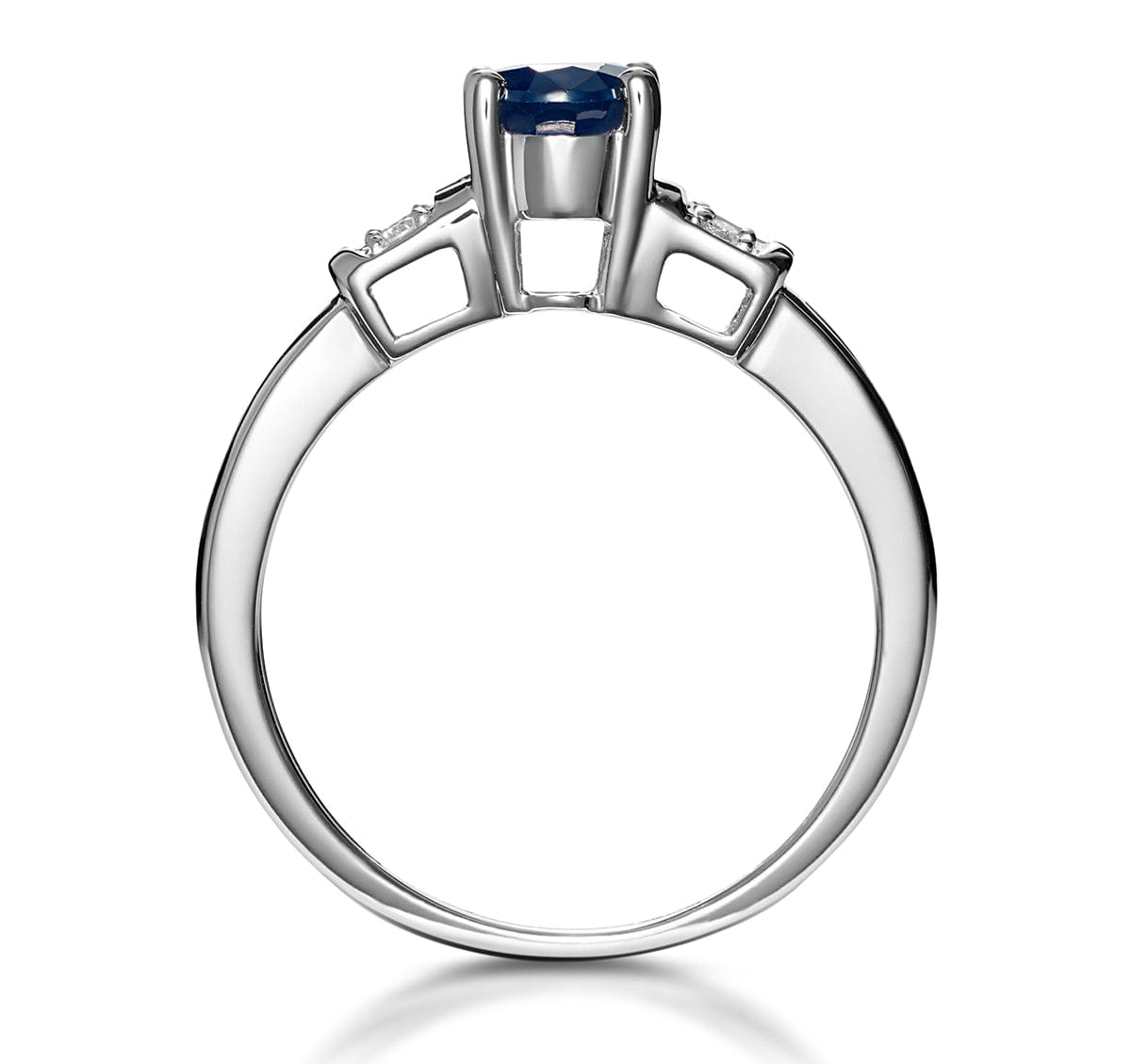 Diamond Sapphire 1.25ct And Diamond 9K White Gold Ring