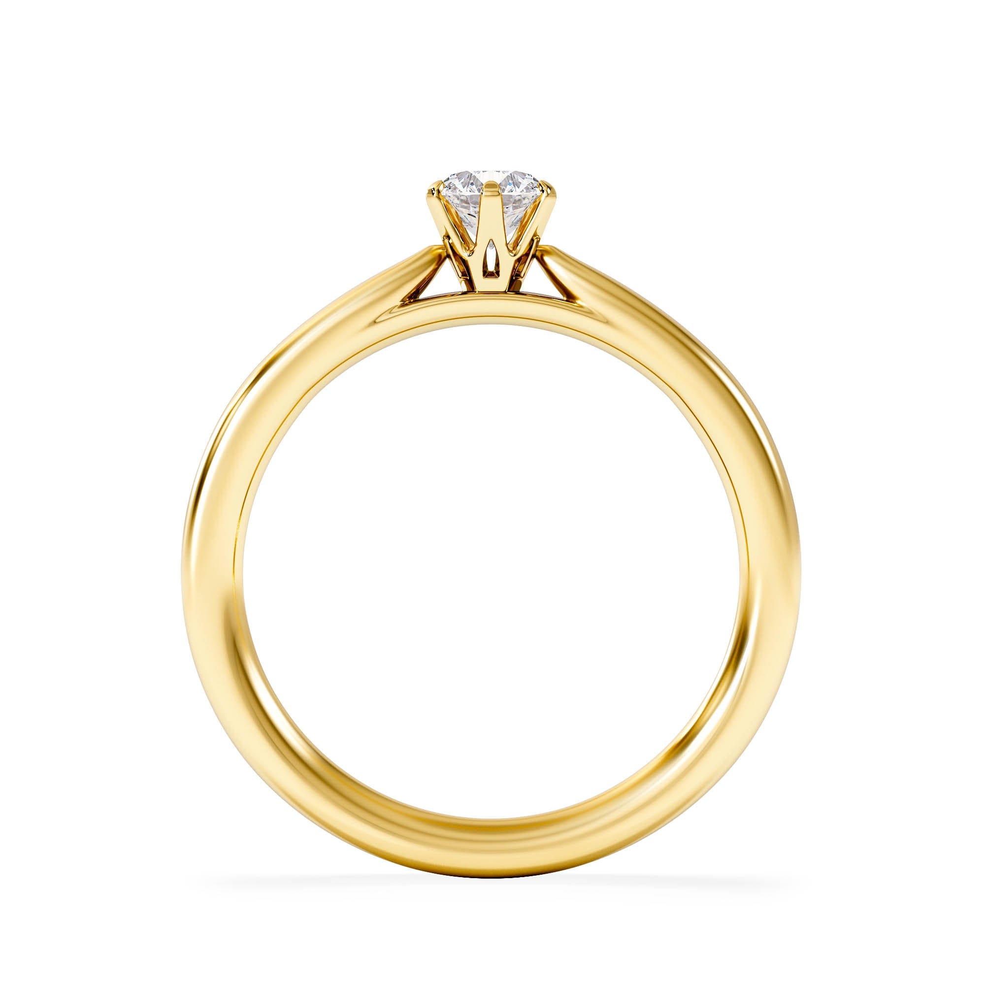 Diamond Low Set Chloe Lab Diamond Engagement Ring 0.33CT F/VS1 18K Gold