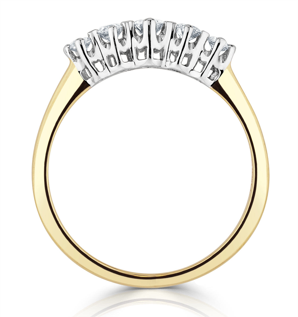 Diamond Grace 18K Gold 5 Stone Diamond Eternity Ring 0.33CT H/SI