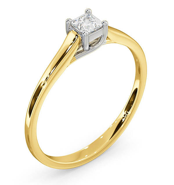 Diamond Certified Lucy 18K Gold Diamond Engagement Ring 0.25CT - G - H/SI