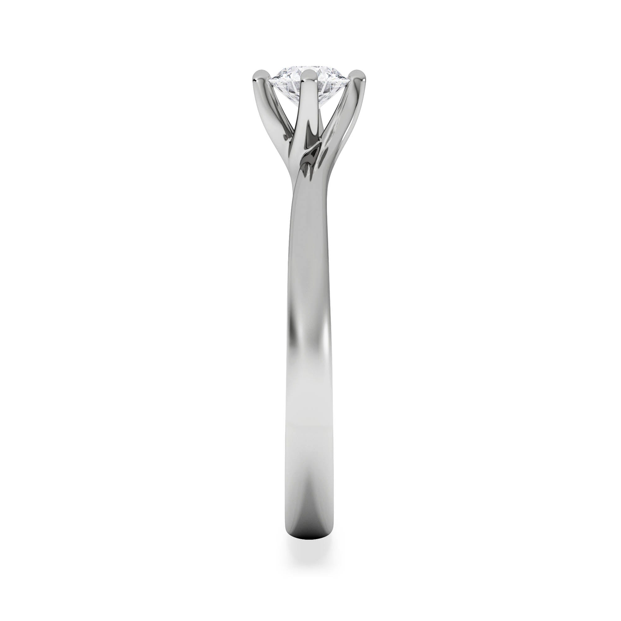 Diamond Lily Certified Lab Diamond Engagement Ring 0.33CT F/VS1 Platinum