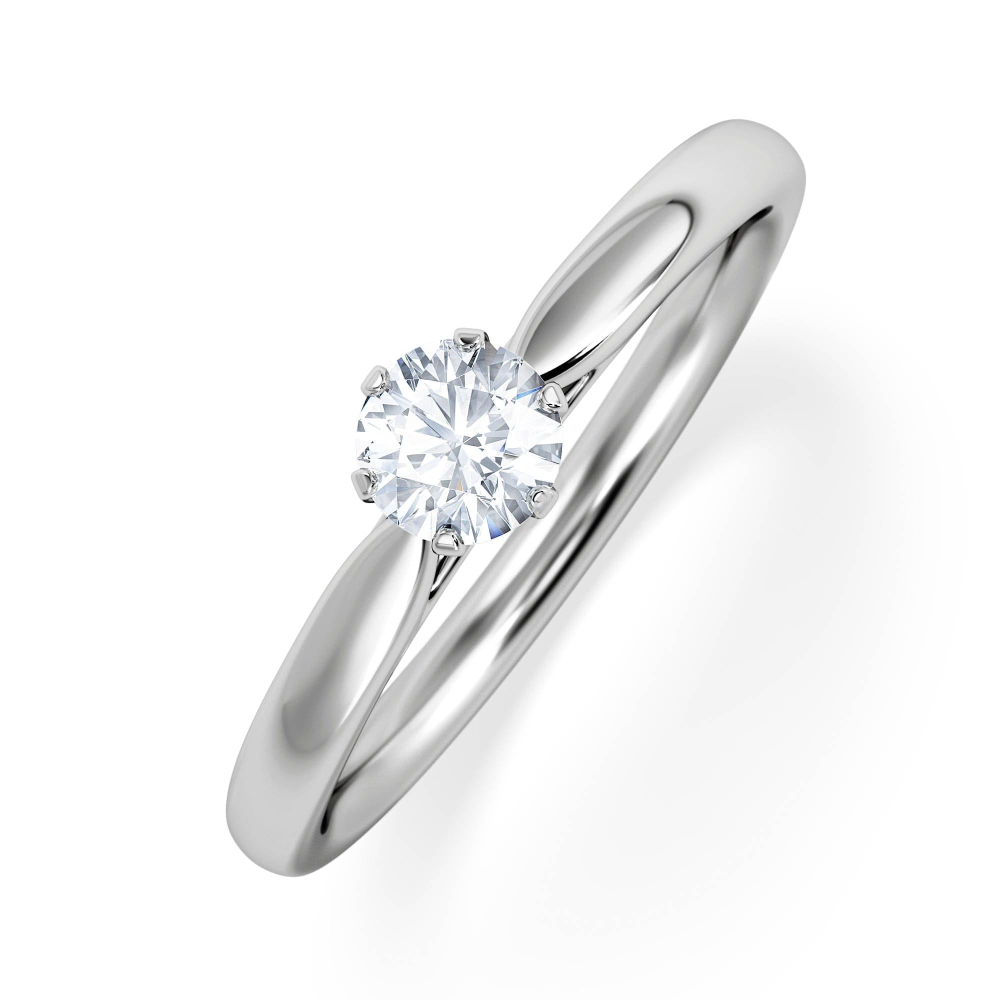 Diamond Low Set Chloe Lab Diamond Engagement Ring 0.33CT F/VS1 Platinum