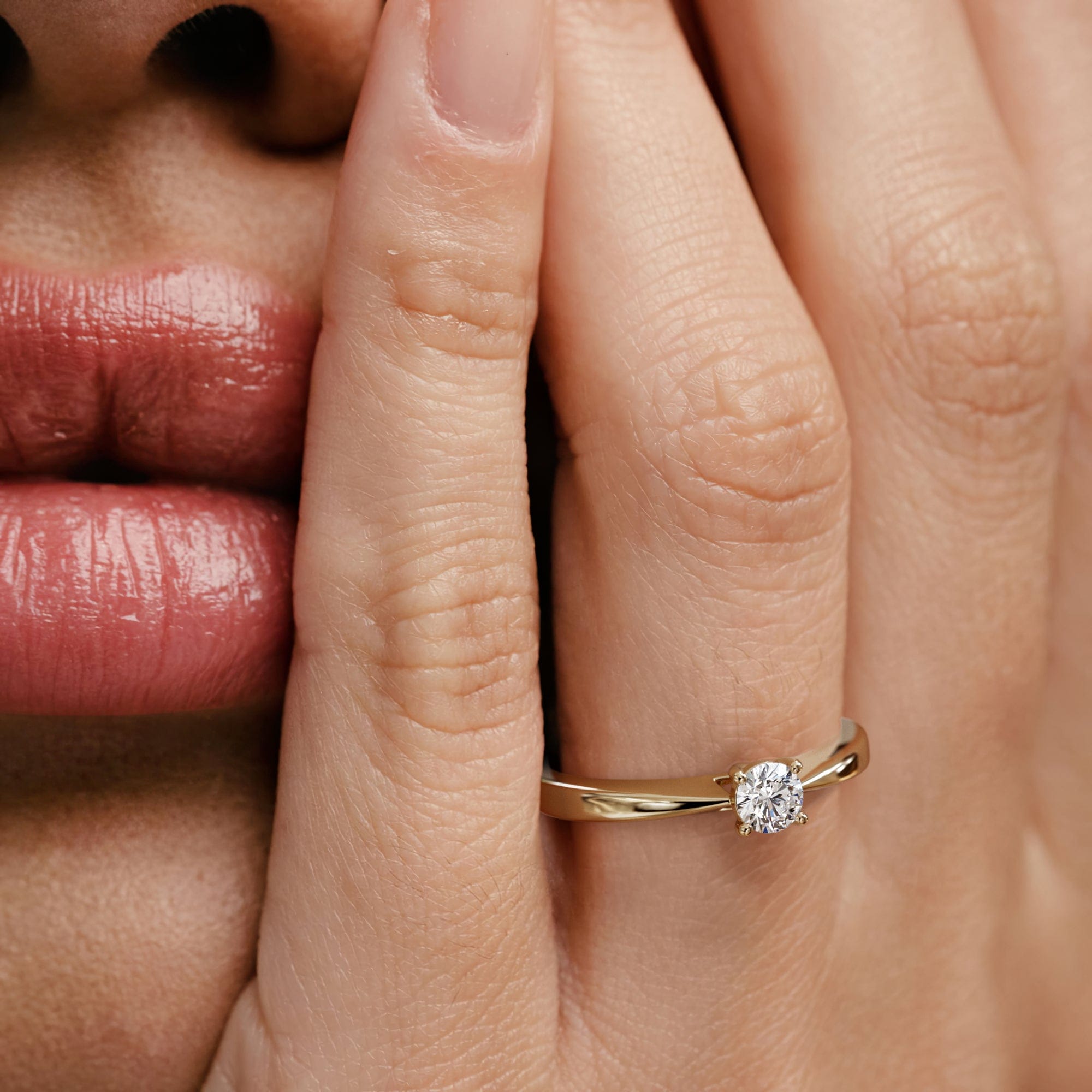 Diamond Naomi Lab Diamond Engagement Ring 0.33ct H/Si in 9K Gold