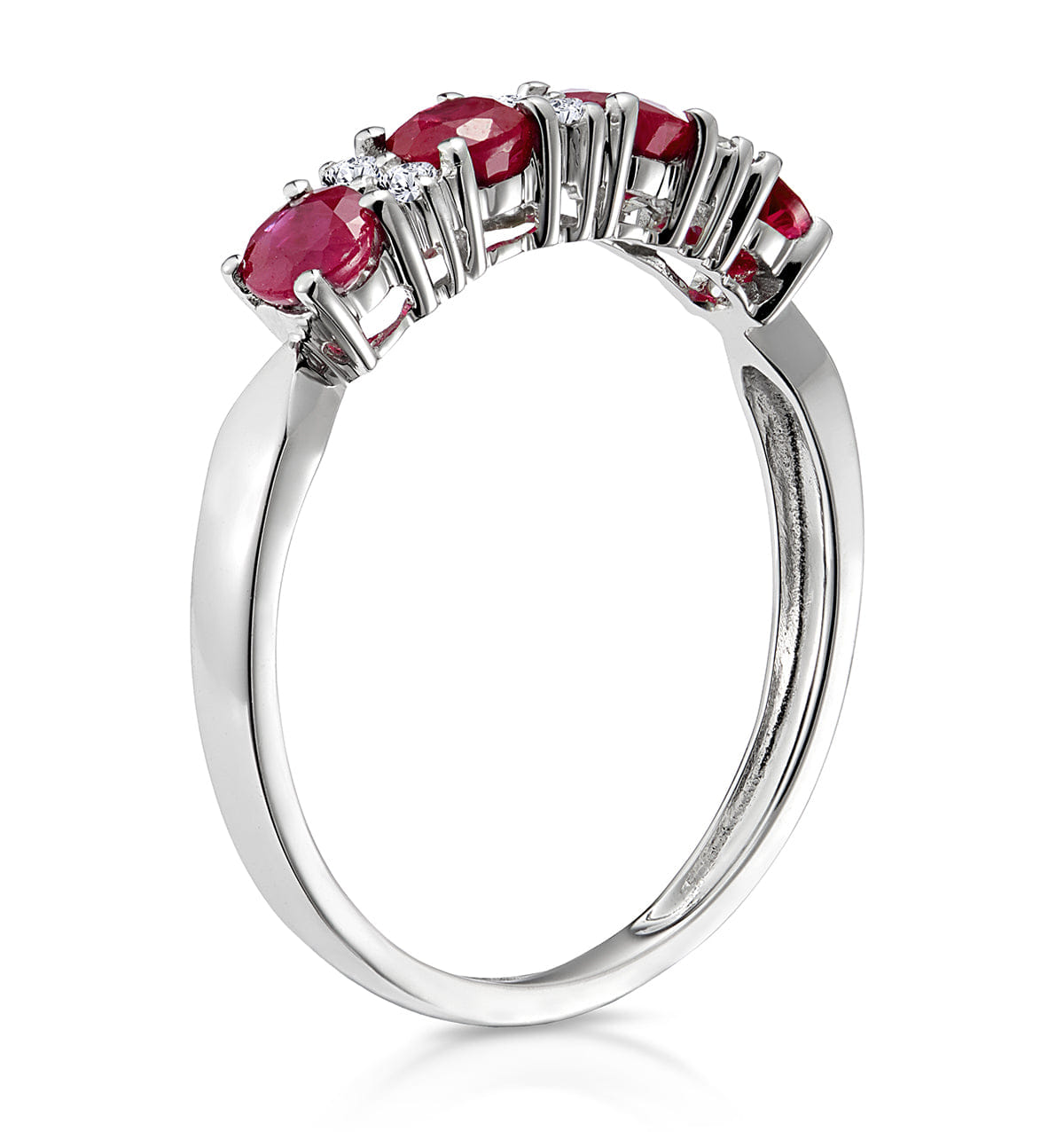 Diamond Ruby 0.66ct And Diamond 9K White Gold Ring