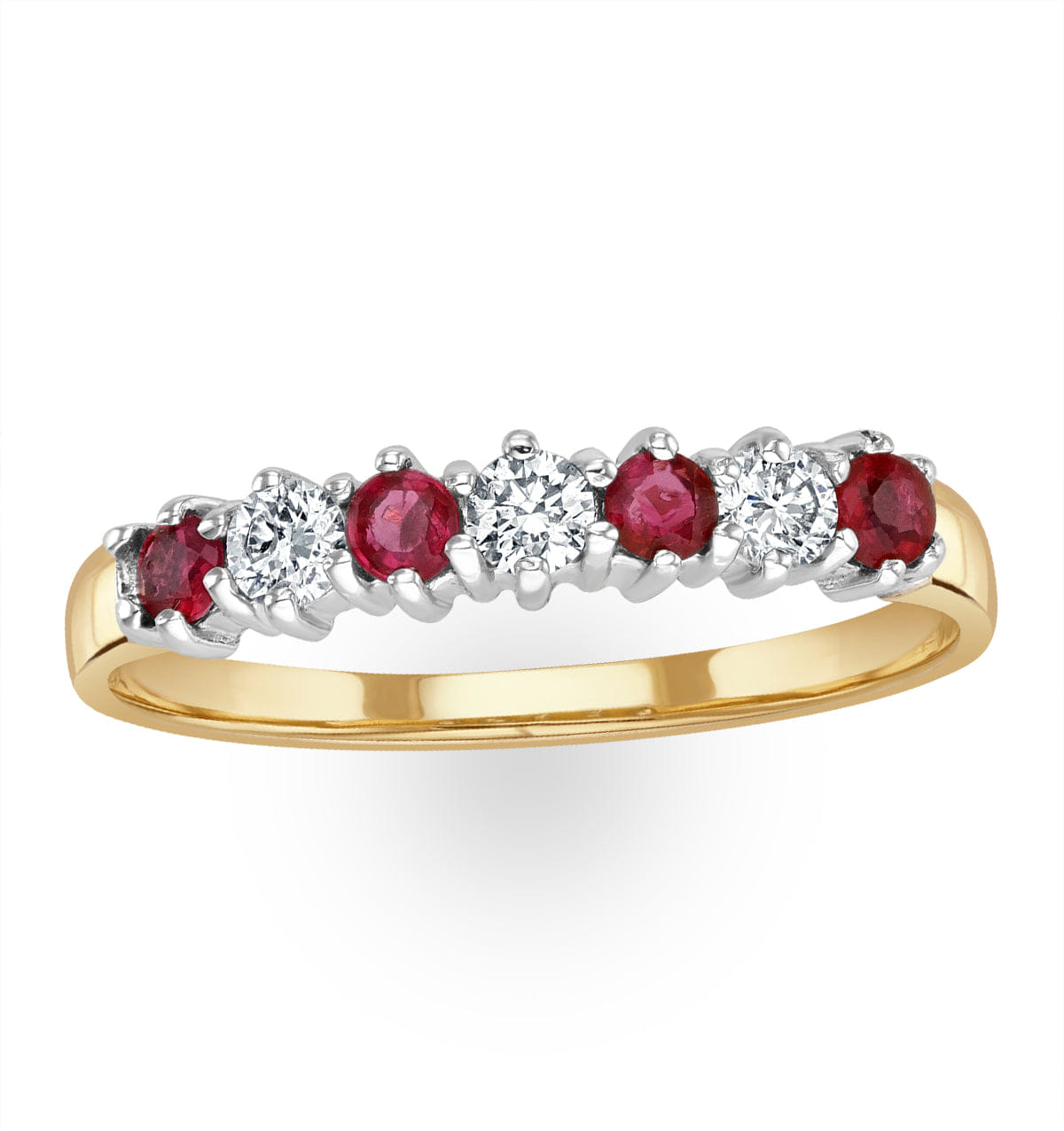 Diamond Ruby 0.30ct And Diamond 9K Gold Ring