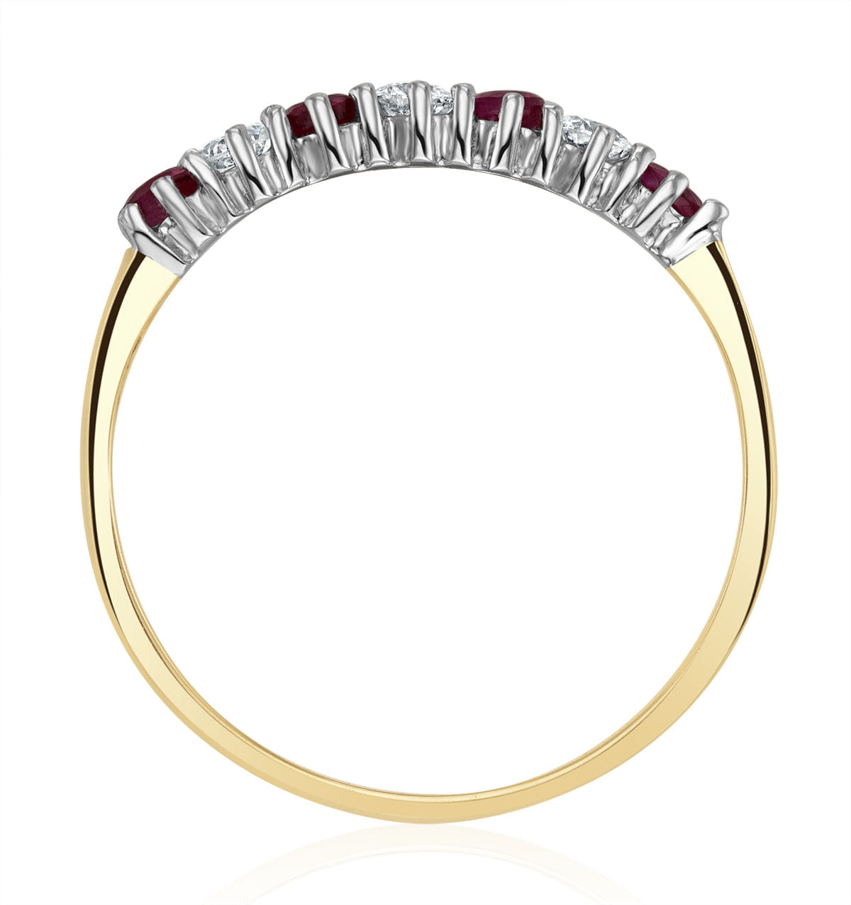 Diamond Ruby 0.30ct And Diamond 9K Gold Ring