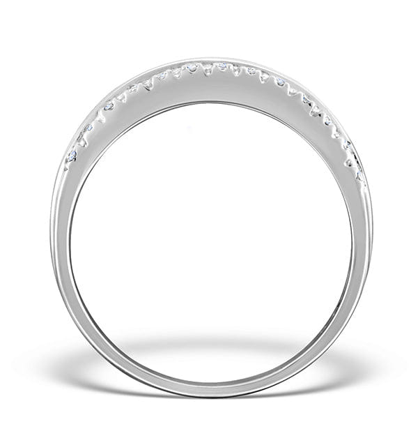 Diamond Sapphire 0.16ct And Diamond 0.16ct 9K White Gold Ring