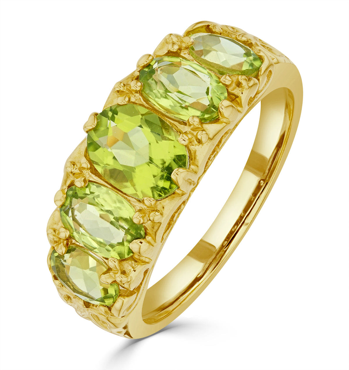 Yellow Peridot 2.72CT 9K Yellow Gold Ring