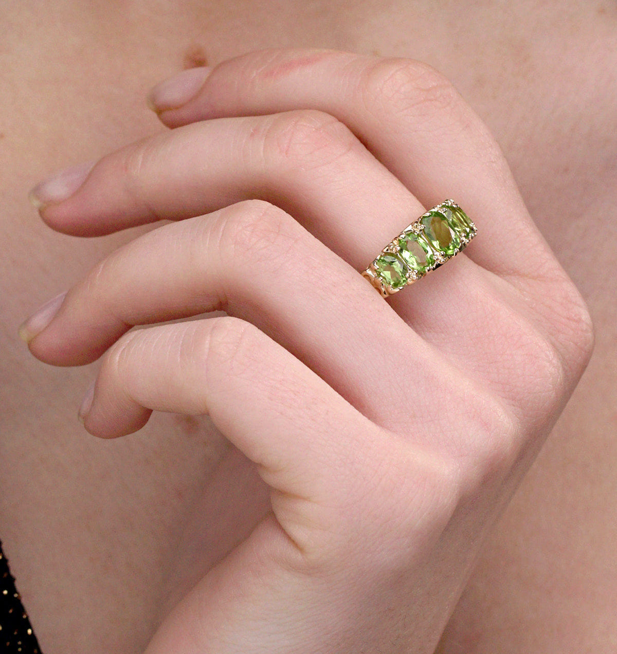 Yellow Peridot 2.72CT 9K Yellow Gold Ring