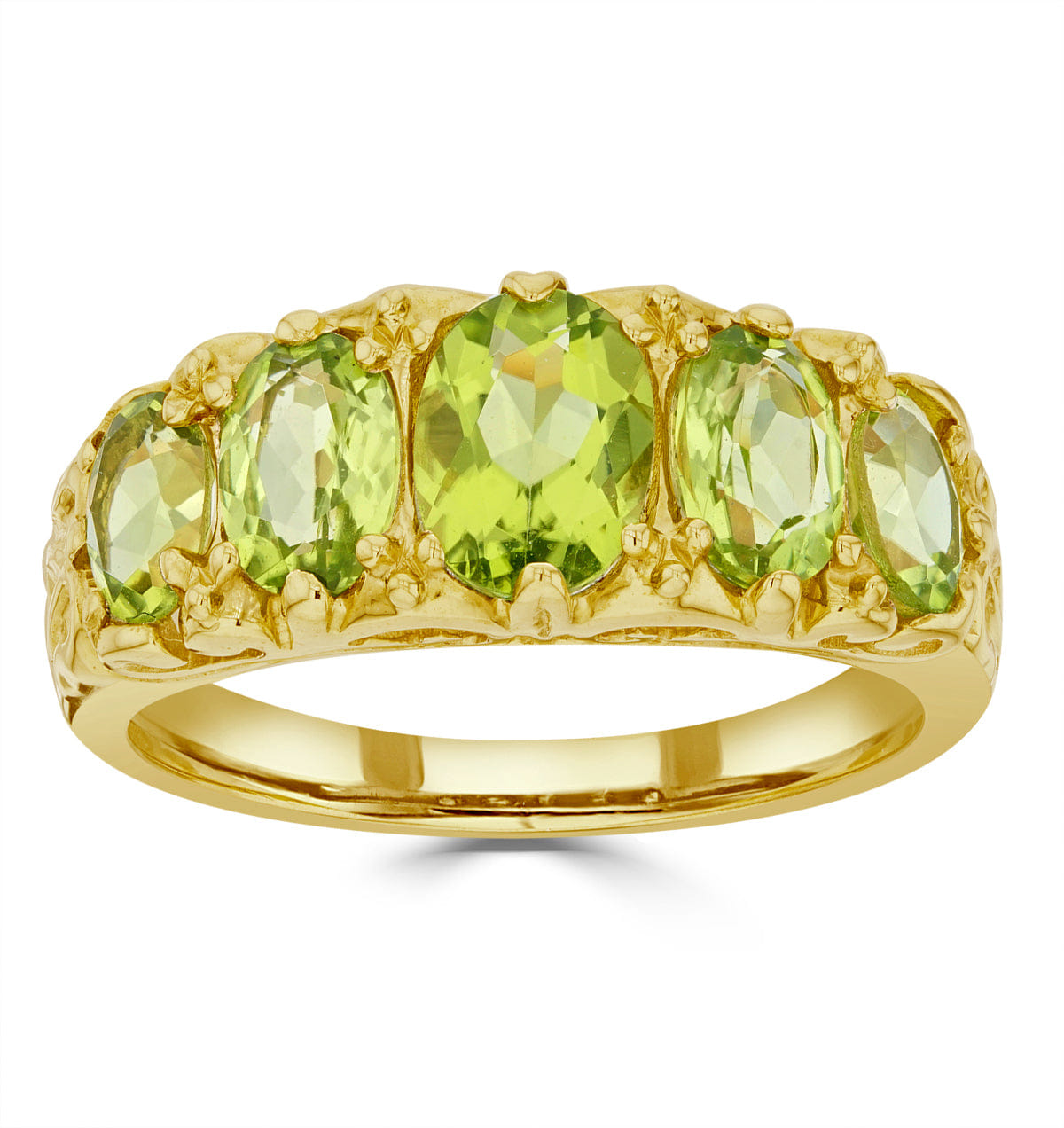 Yellow Peridot 2.72CT 9K Yellow Gold Ring