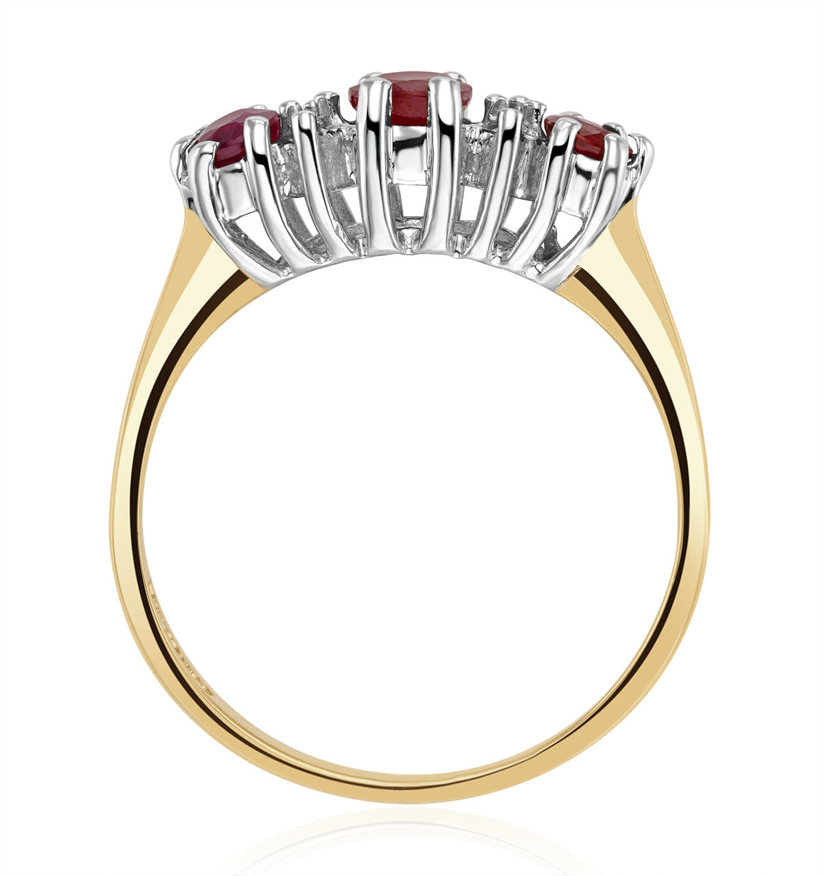 Diamond Ruby 0.85ct And Diamond 9K Gold Ring