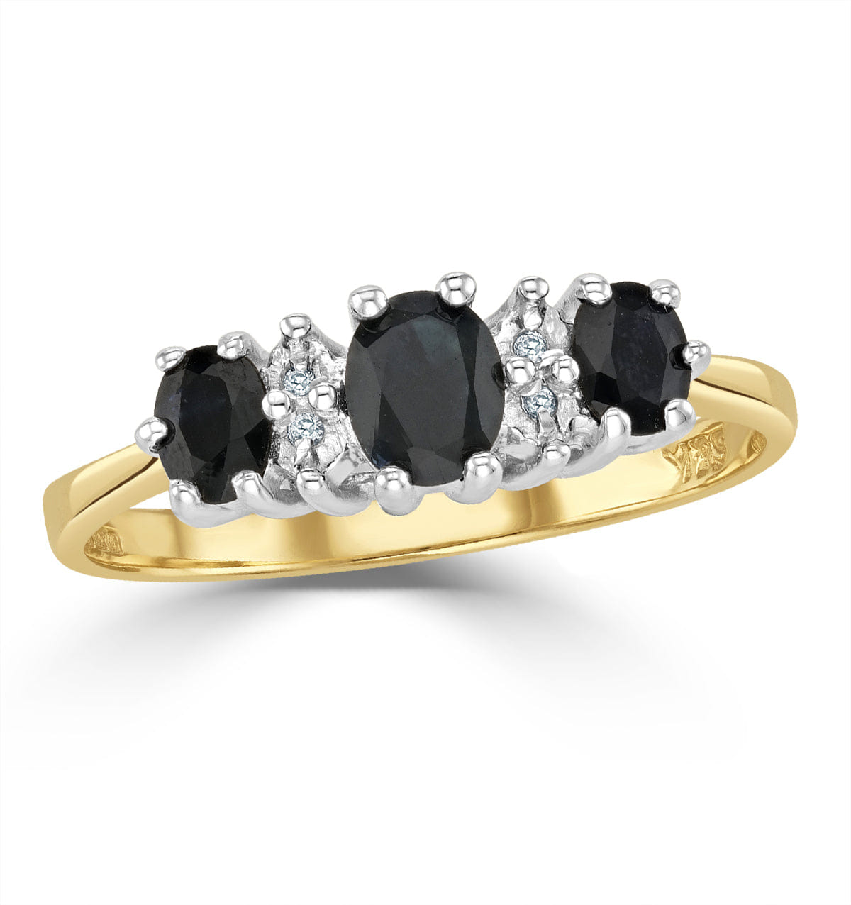 Diamond Sapphire 1.00ct And Diamond 9K Gold Ring