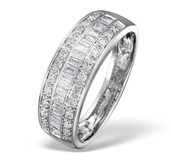 Diamond Eternity Ring Baguette Diamond 0.22ct in 9K White Gold
