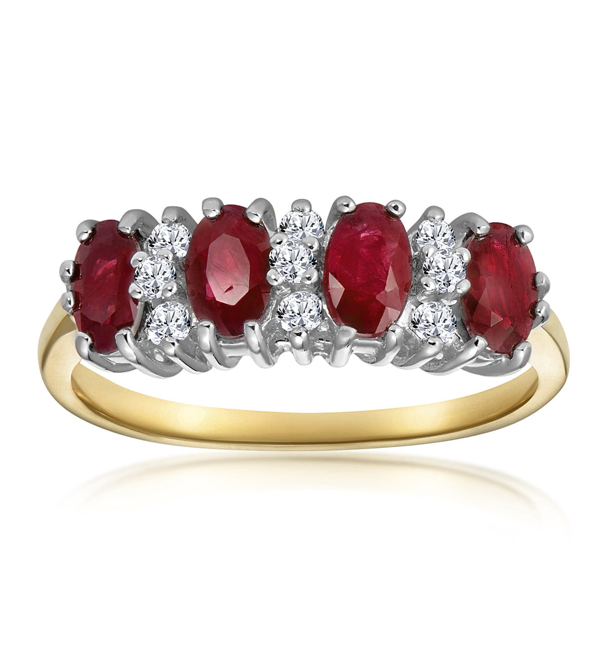 Diamond Ruby 1.12ct And Diamond 9K Gold Ring