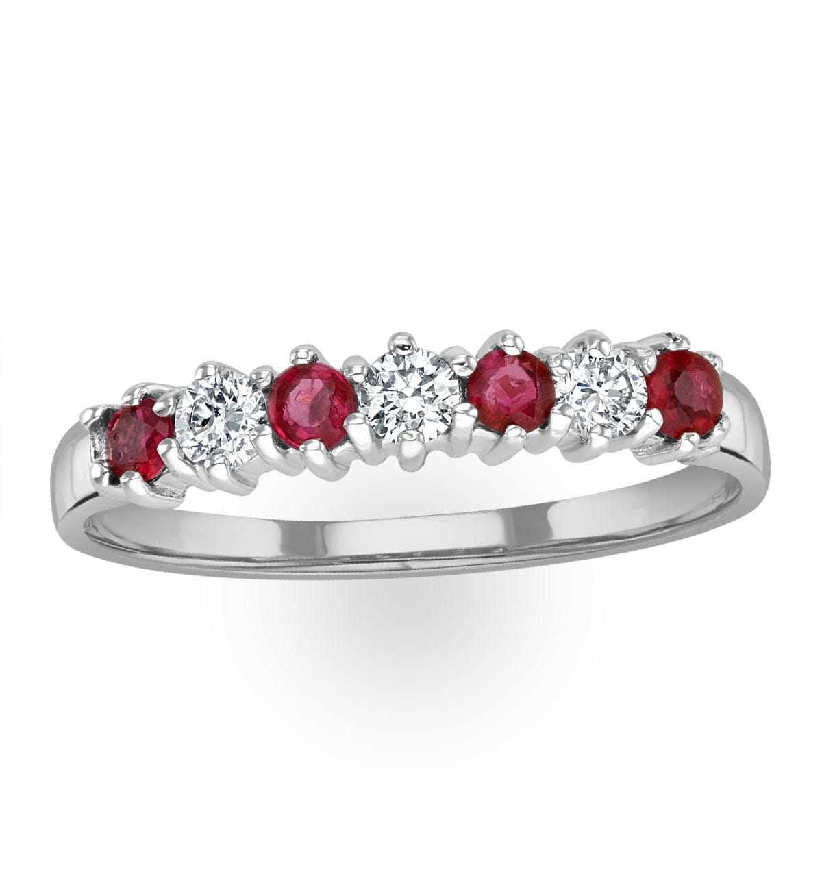 Diamond Ruby 0.30ct And Diamond 9K White Gold Ring