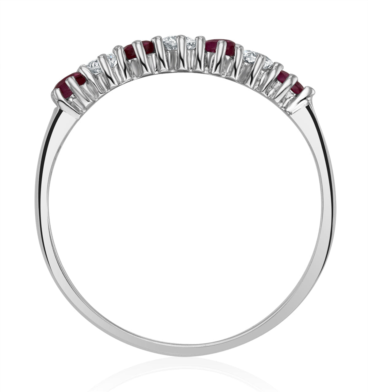 Diamond Ruby 0.30ct And Diamond 9K White Gold Ring