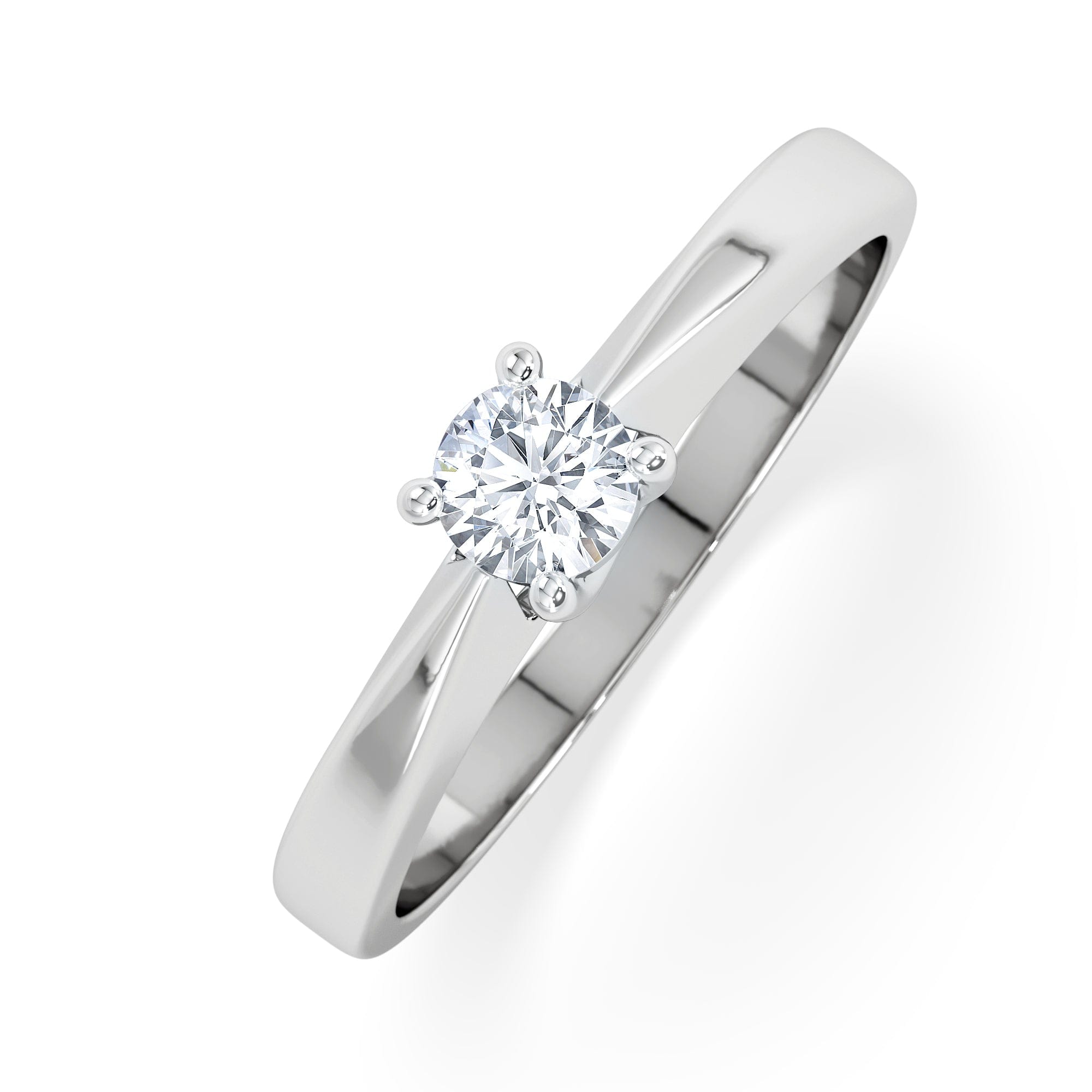 Diamond Naomi Lab Diamond Engagement Ring 0.25ct H/Si 9K White Gold