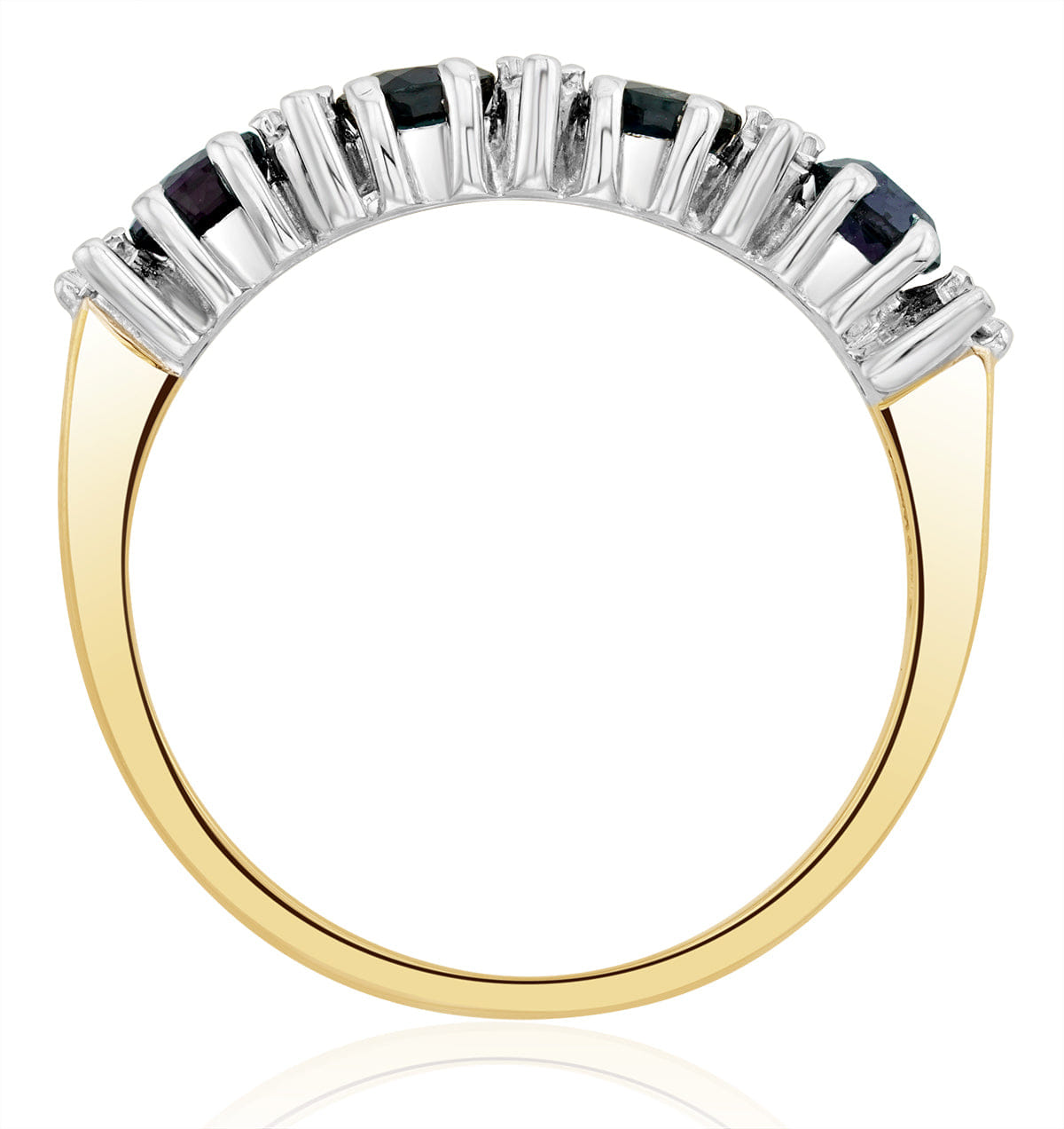 Diamond Sapphire 0.85ct And Diamond 9K Gold Ring